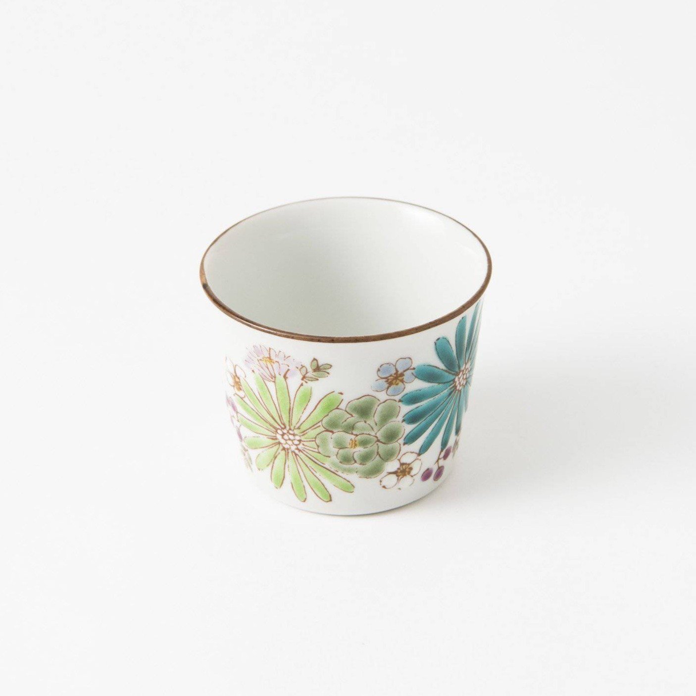Atelier Yu Brilliant Flower Kutani Japanese Teacup - MUSUBI KILN - Quality Japanese Tableware and Gift