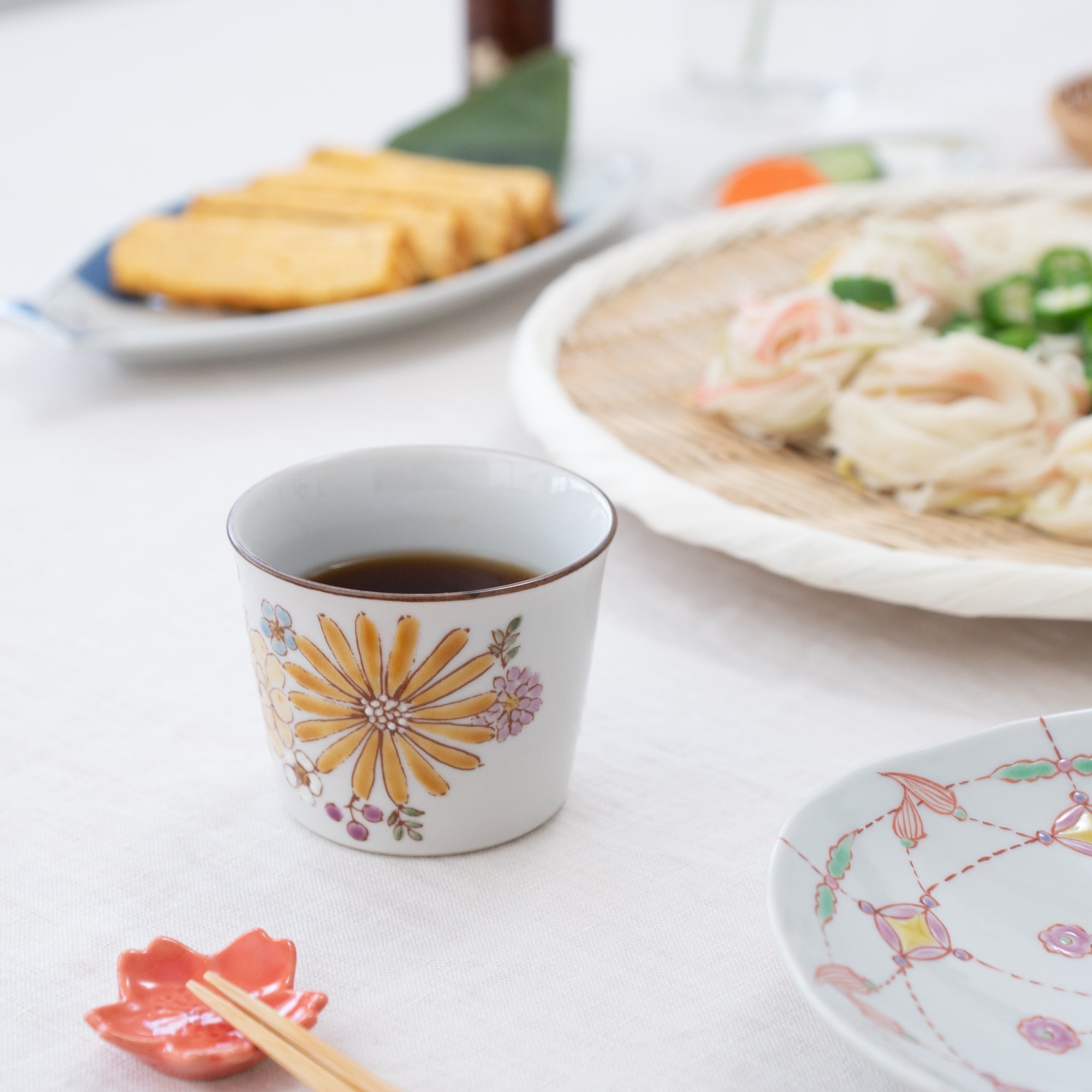 Atelier Yu Brilliant Flower Kutani Japanese Teacup - MUSUBI KILN - Quality Japanese Tableware and Gift