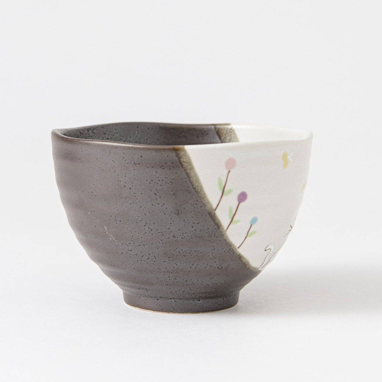 Atelier Yu Cats In Sunny Spot Kutani Japanese Rice Bowl - MUSUBI KILN - Quality Japanese Tableware and Gift