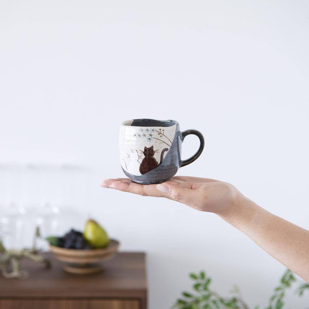 Atelier Yu Cats In Sunny Spot Kutani Mug - MUSUBI KILN - Quality Japanese Tableware and Gift