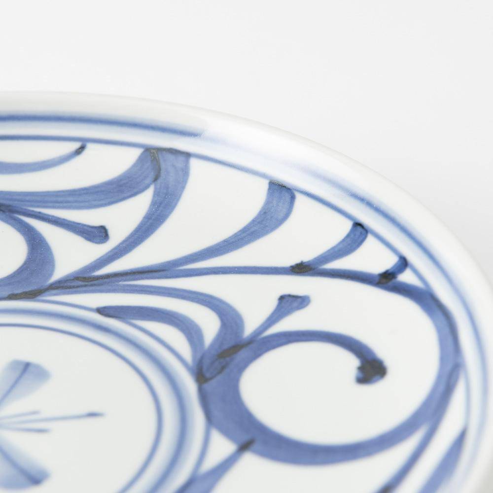 Baizan Kiln Arabesque Round Plate 9.64in - MUSUBI KILN - Quality Japanese Tableware and Gift