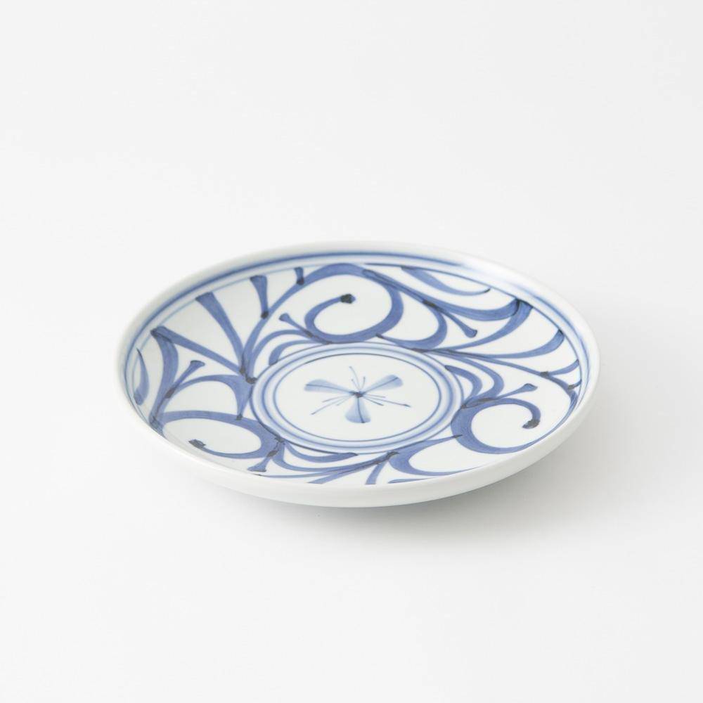 Baizan Kiln Arabesque Round Plate 9.64in - MUSUBI KILN - Quality Japanese Tableware and Gift