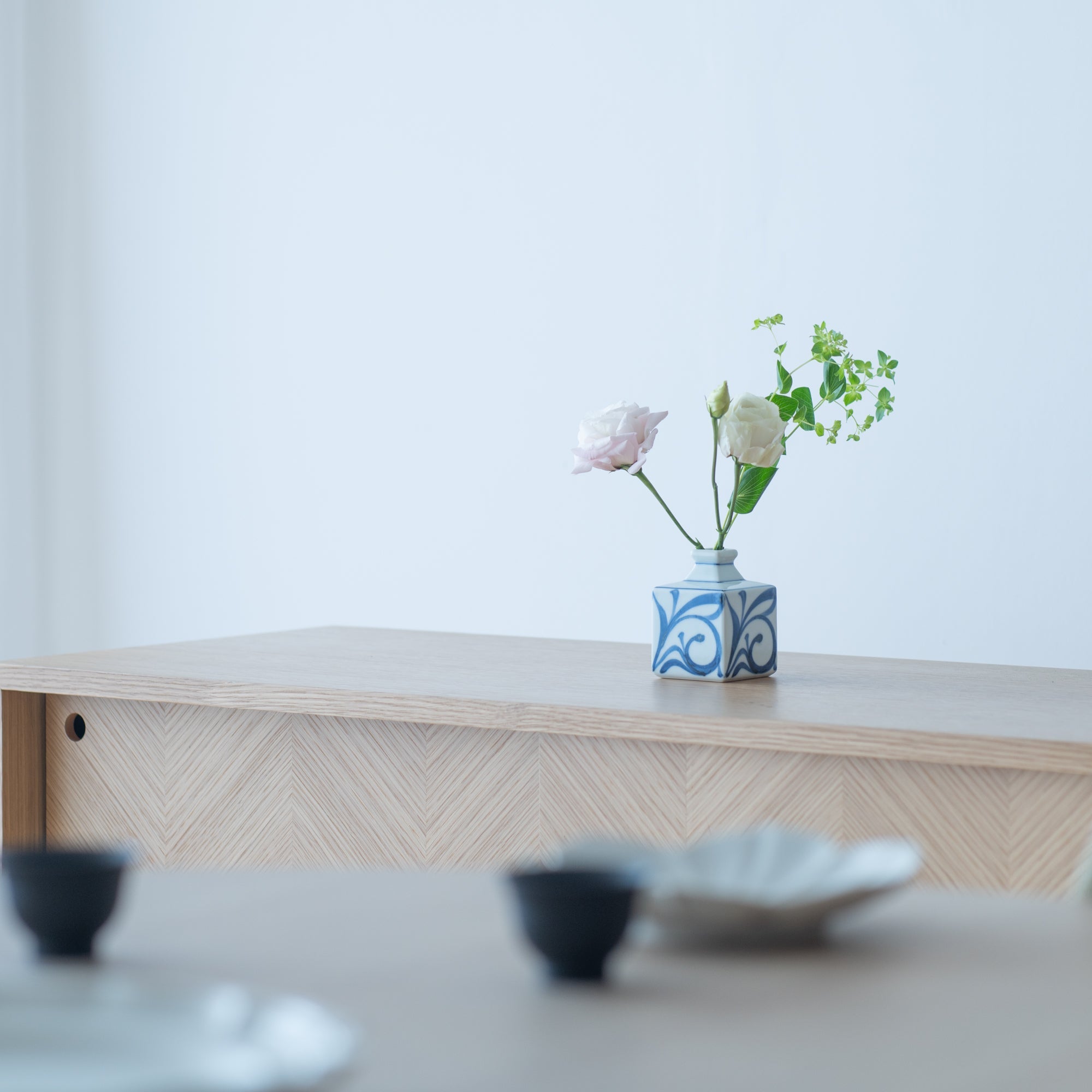 Baizan Kiln Arabesque Tobe Japanese Flower Vase - MUSUBI KILN - Quality Japanese Tableware and Gift