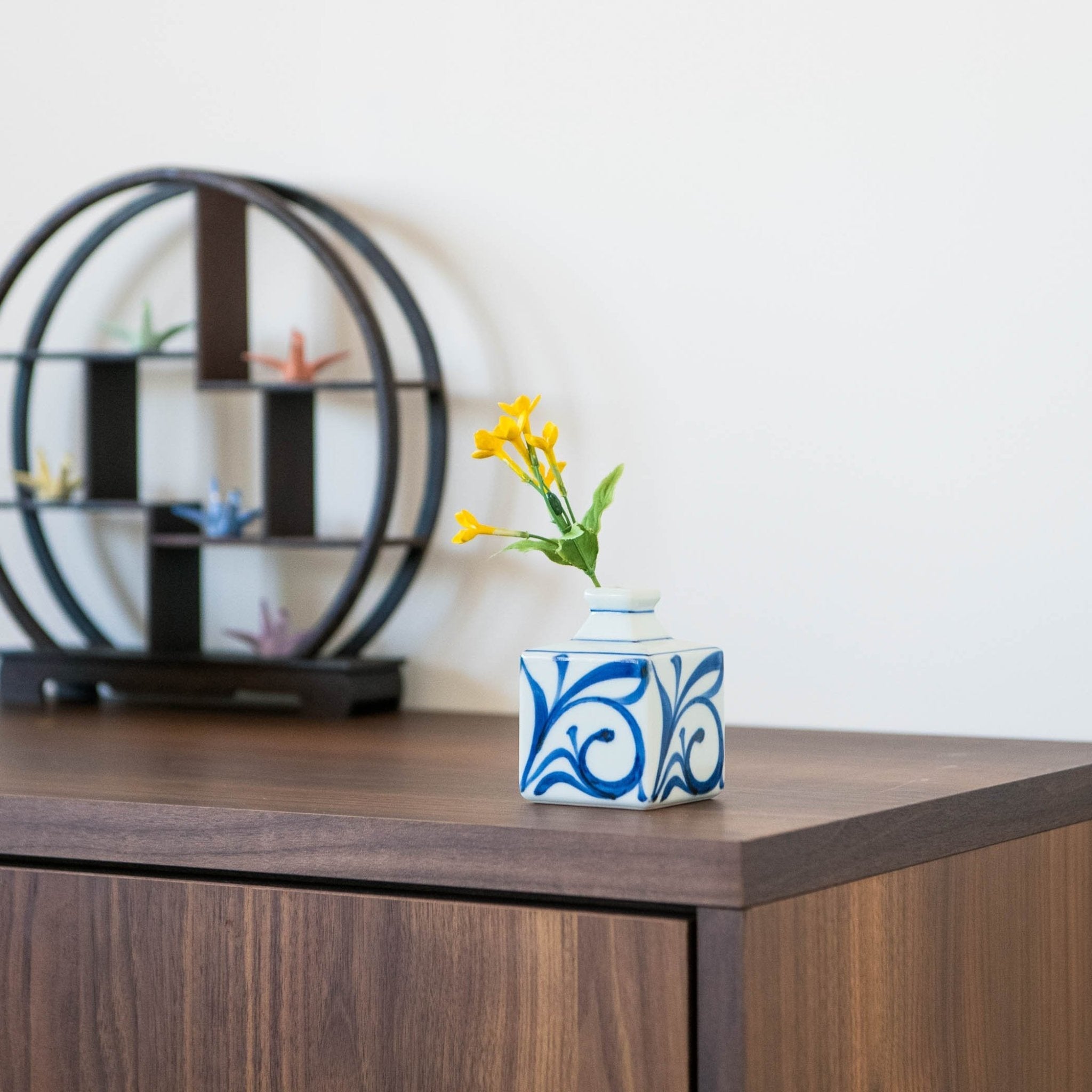 Baizan Kiln Arabesque Tobe Japanese Flower Vase - MUSUBI KILN - Quality Japanese Tableware and Gift