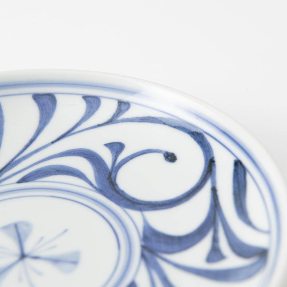 Baizan Kiln Arabesque Tobe Round Plate 8.66in - MUSUBI KILN - Quality Japanese Tableware and Gift