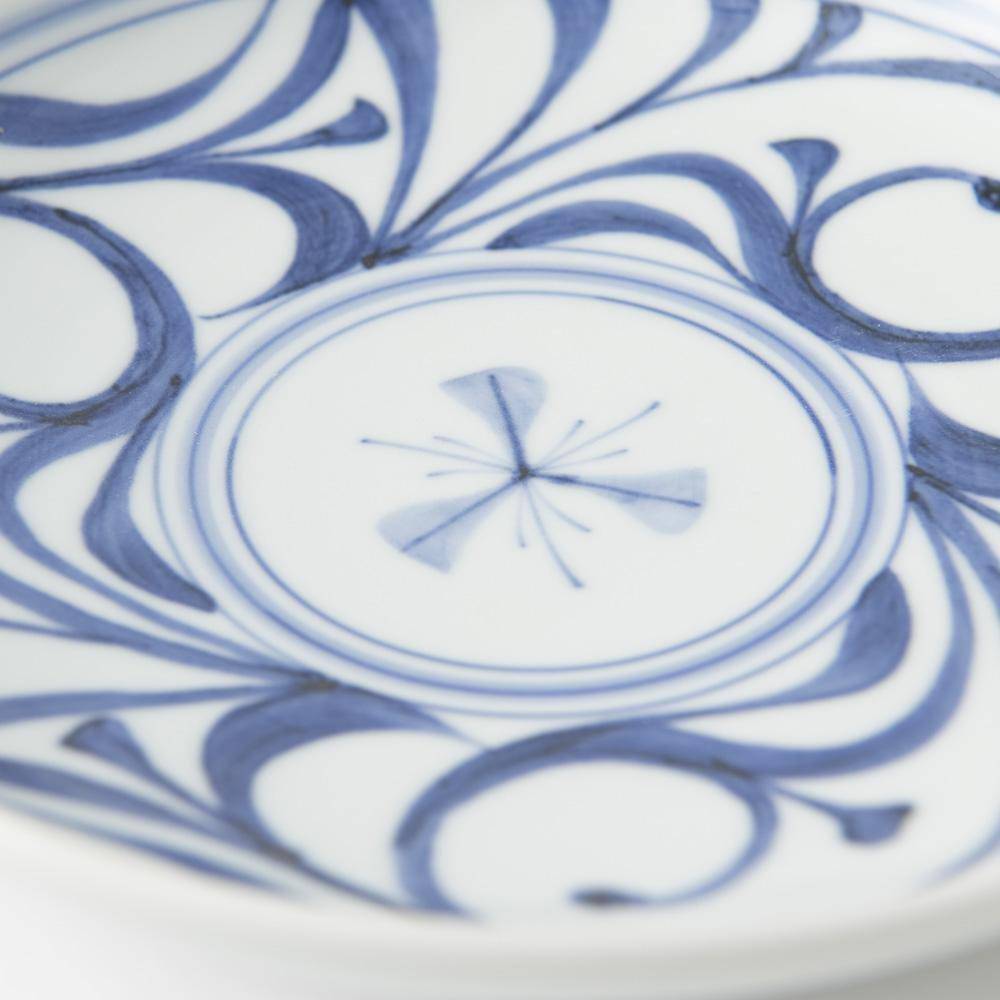 Baizan Kiln Arabesque Tobe Round Plate 8.66in - MUSUBI KILN - Quality Japanese Tableware and Gift