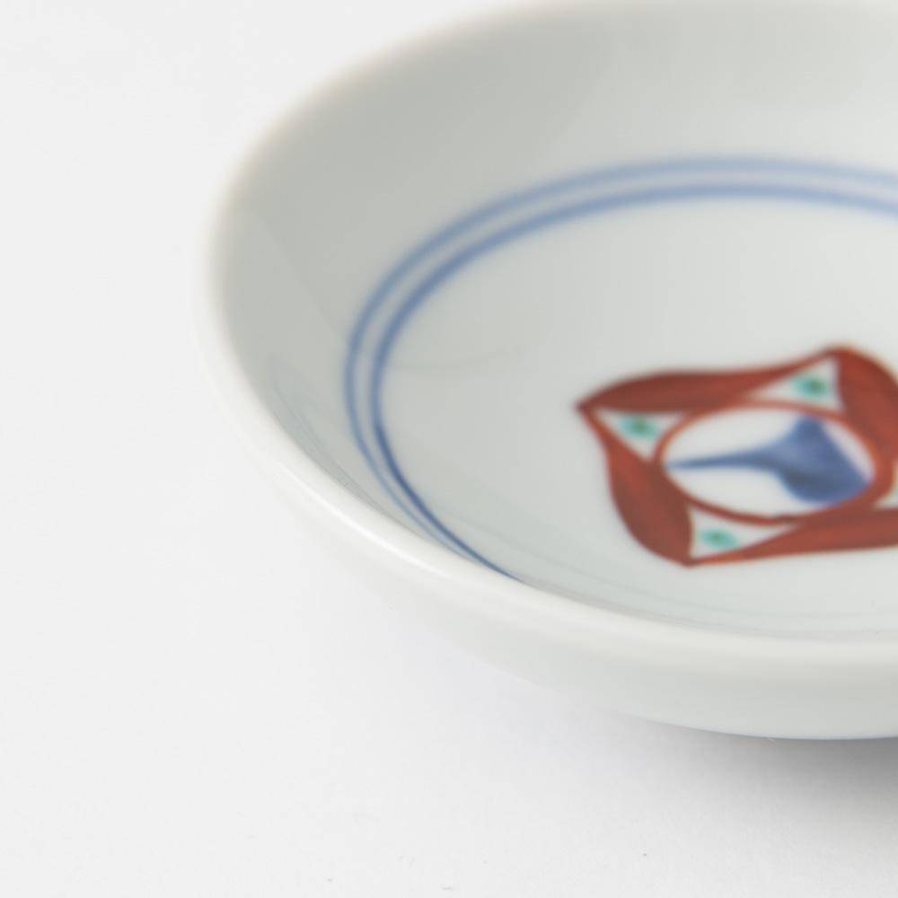Baizan Kiln Red Tobe Sauce Plate - MUSUBI KILN - Quality Japanese Tableware and Gift