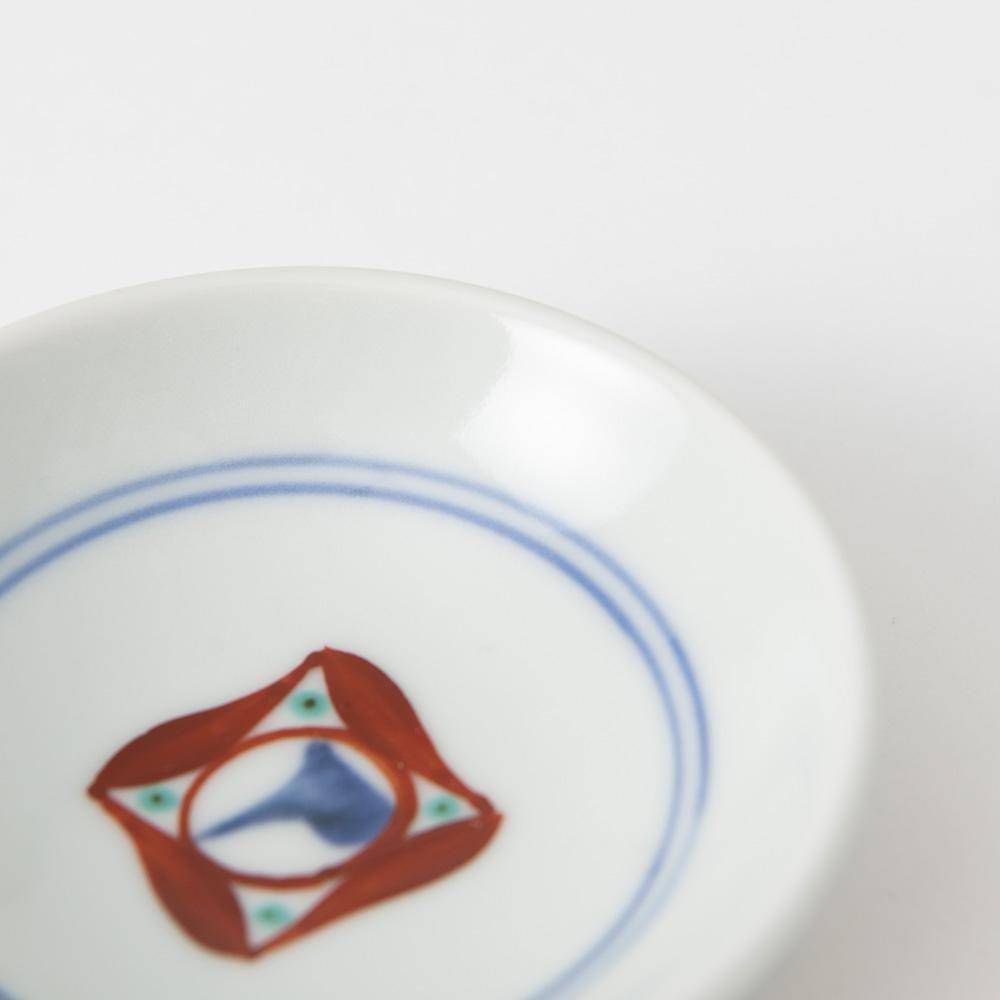 Baizan Kiln Red Tobe Sauce Plate - MUSUBI KILN - Quality Japanese Tableware and Gift