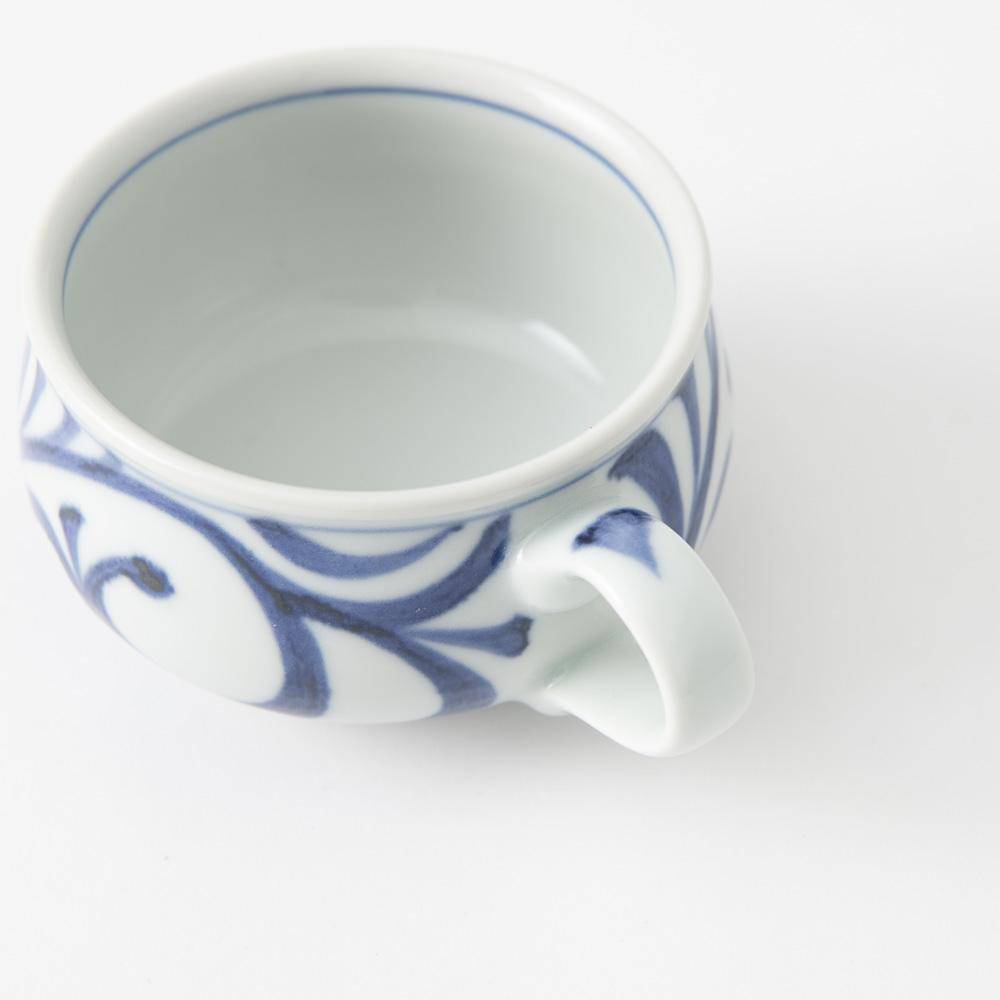 Baizan Kiln Small Arabesque Tobe Soup Cup - MUSUBI KILN - Quality Japanese Tableware and Gift