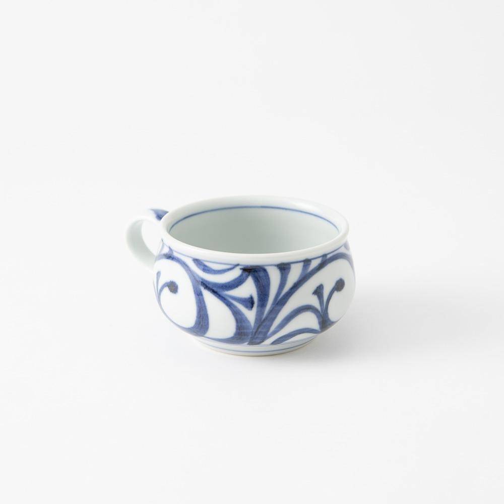 Baizan Kiln Small Arabesque Tobe Soup Cup - MUSUBI KILN - Quality Japanese Tableware and Gift