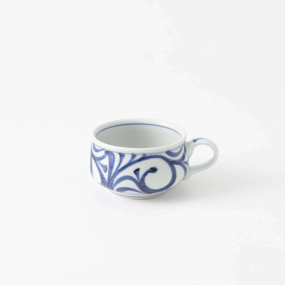 Baizan Kiln Small Arabesque Tobe Soup Cup - MUSUBI KILN - Quality Japanese Tableware and Gift