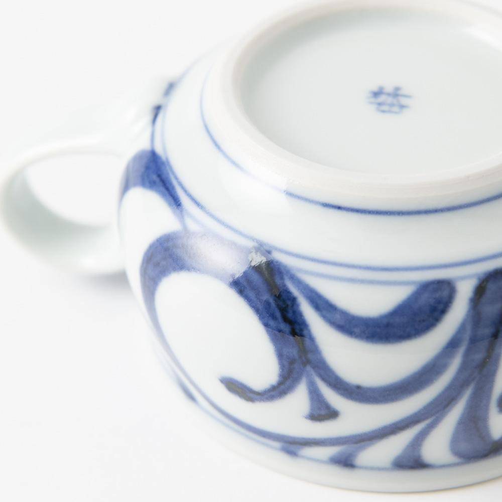 Baizan Kiln Small Arabesque Tobe Soup Cup - MUSUBI KILN - Quality Japanese Tableware and Gift
