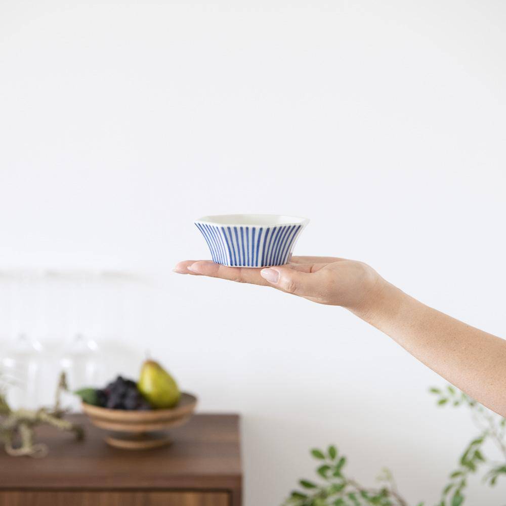Baizan Kiln TOKUSA Octagon Tobe Kobachi Bowl - MUSUBI KILN - Quality Japanese Tableware and Gift