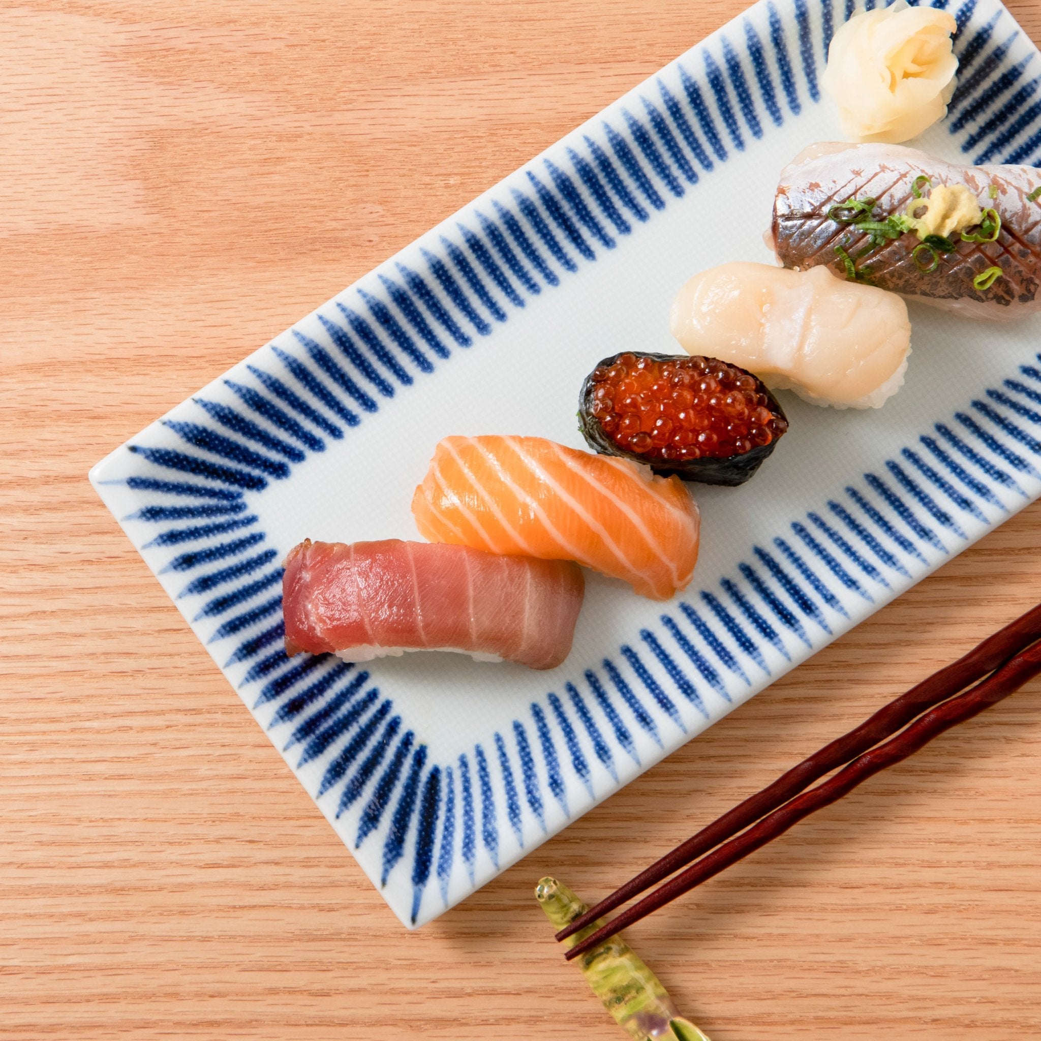 Baizan Kiln TOKUSA Tobe Rectangle Plate 10in - MUSUBI KILN - Quality Japanese Tableware and Gift