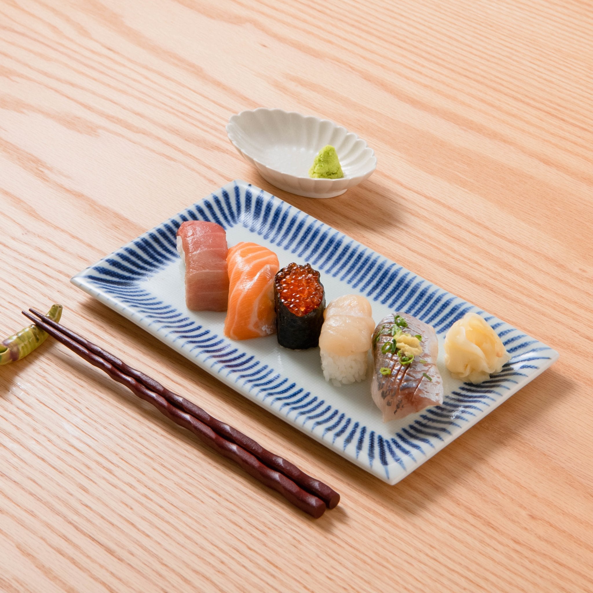 Baizan Kiln TOKUSA Tobe Rectangle Plate 10in - MUSUBI KILN - Quality Japanese Tableware and Gift