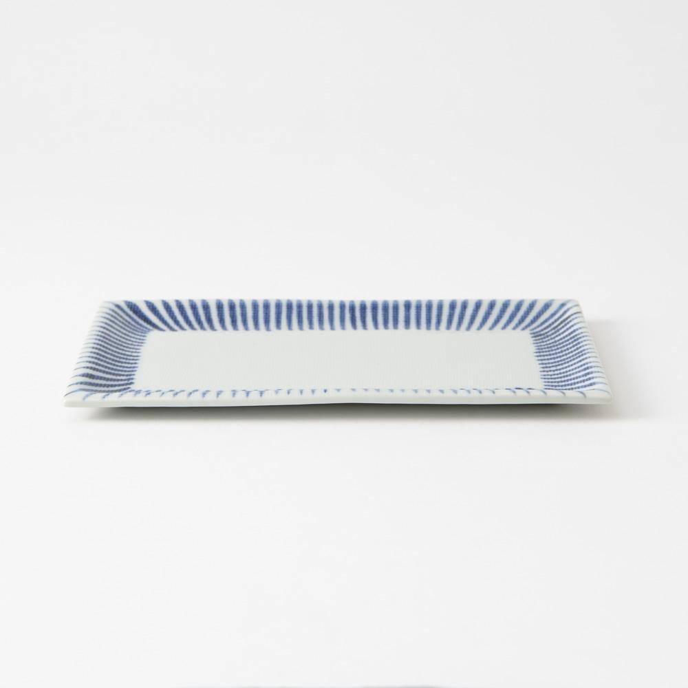 Baizan Kiln TOKUSA Tobe Rectangle Plate 10in - MUSUBI KILN - Quality Japanese Tableware and Gift