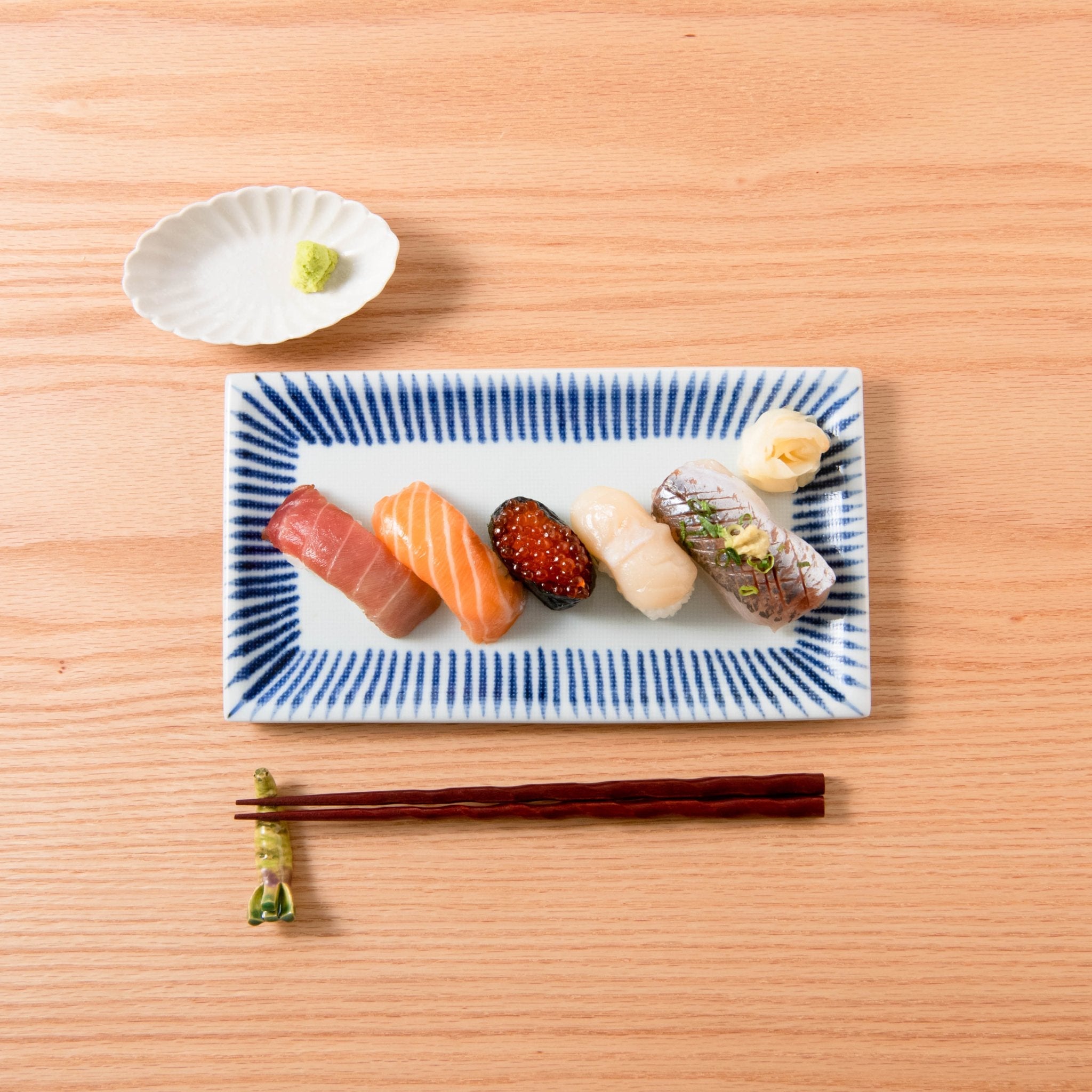 Baizan Kiln TOKUSA Tobe Rectangle Plate 10in - MUSUBI KILN - Quality Japanese Tableware and Gift
