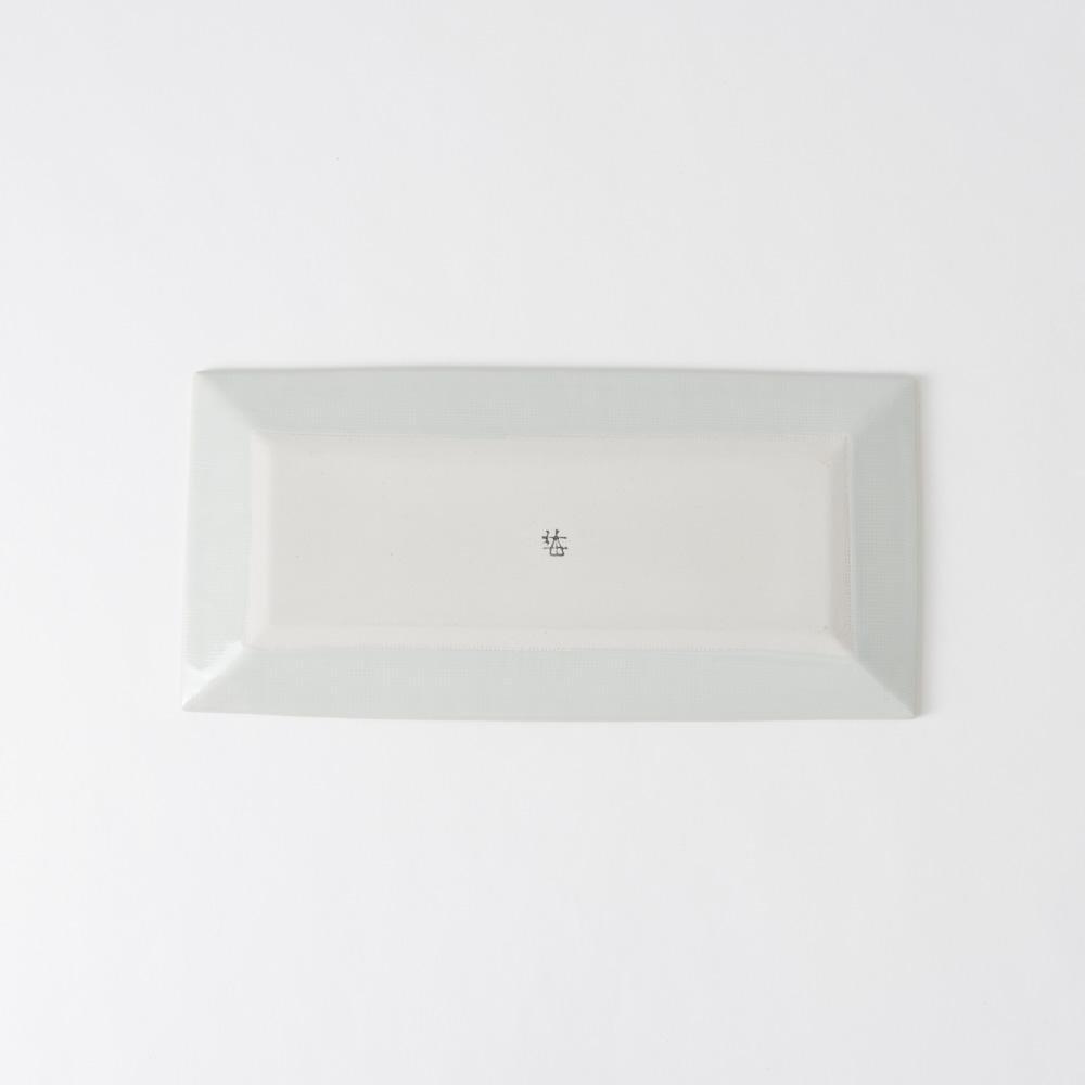 Baizan Kiln TOKUSA Tobe Rectangle Plate 12in - MUSUBI KILN - Quality Japanese Tableware and Gift