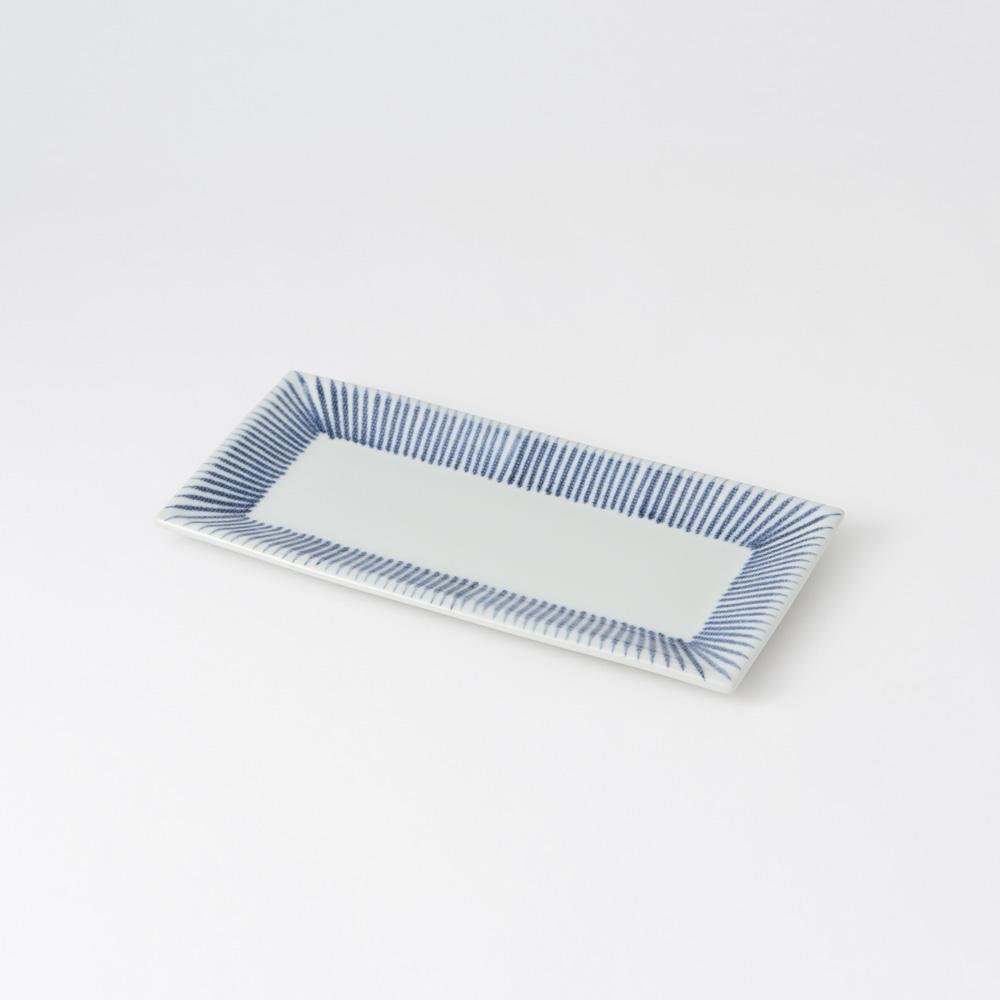 Baizan Kiln TOKUSA Tobe Rectangle Plate 12in - MUSUBI KILN - Quality Japanese Tableware and Gift