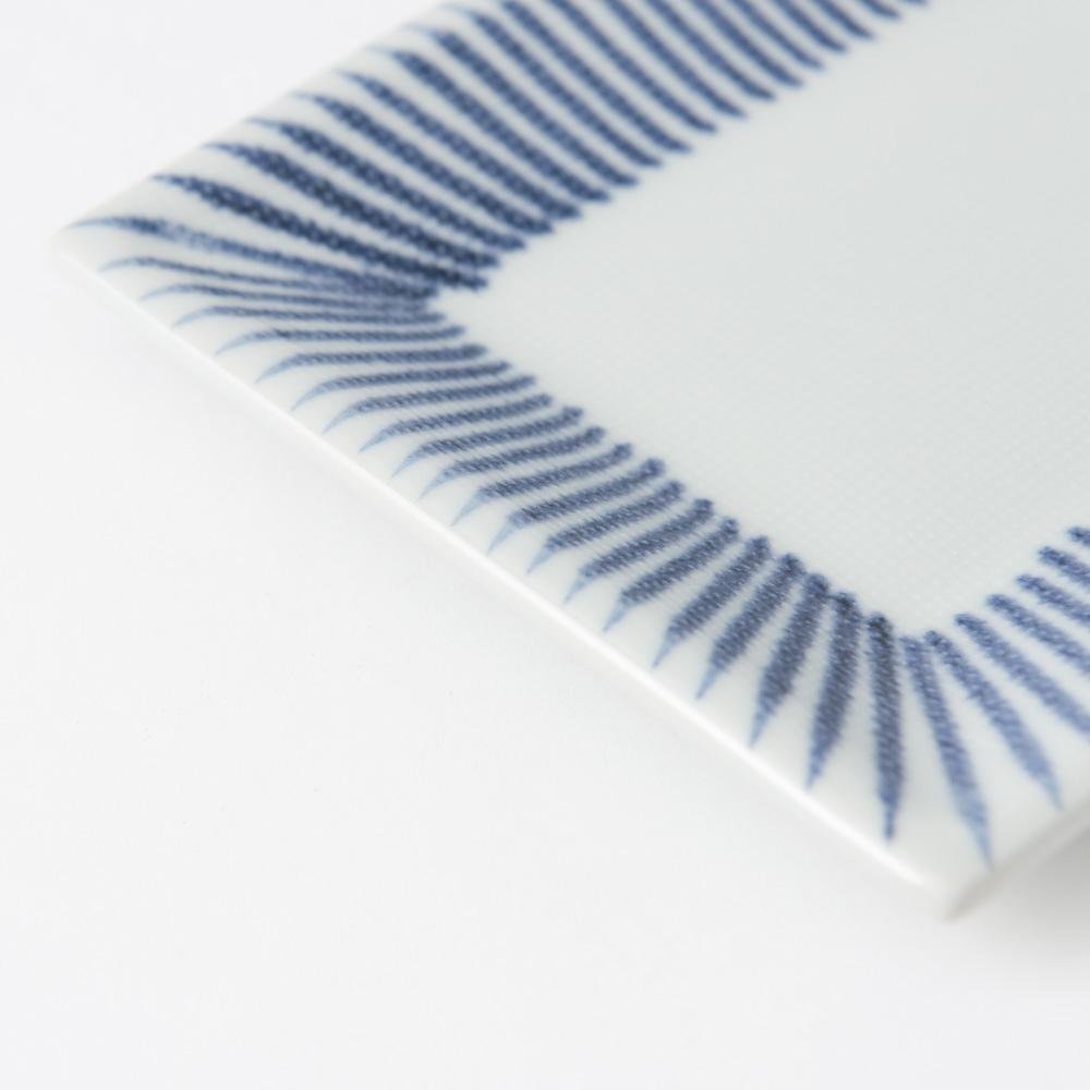 Baizan Kiln TOKUSA Tobe Rectangle Plate 12in - MUSUBI KILN - Quality Japanese Tableware and Gift