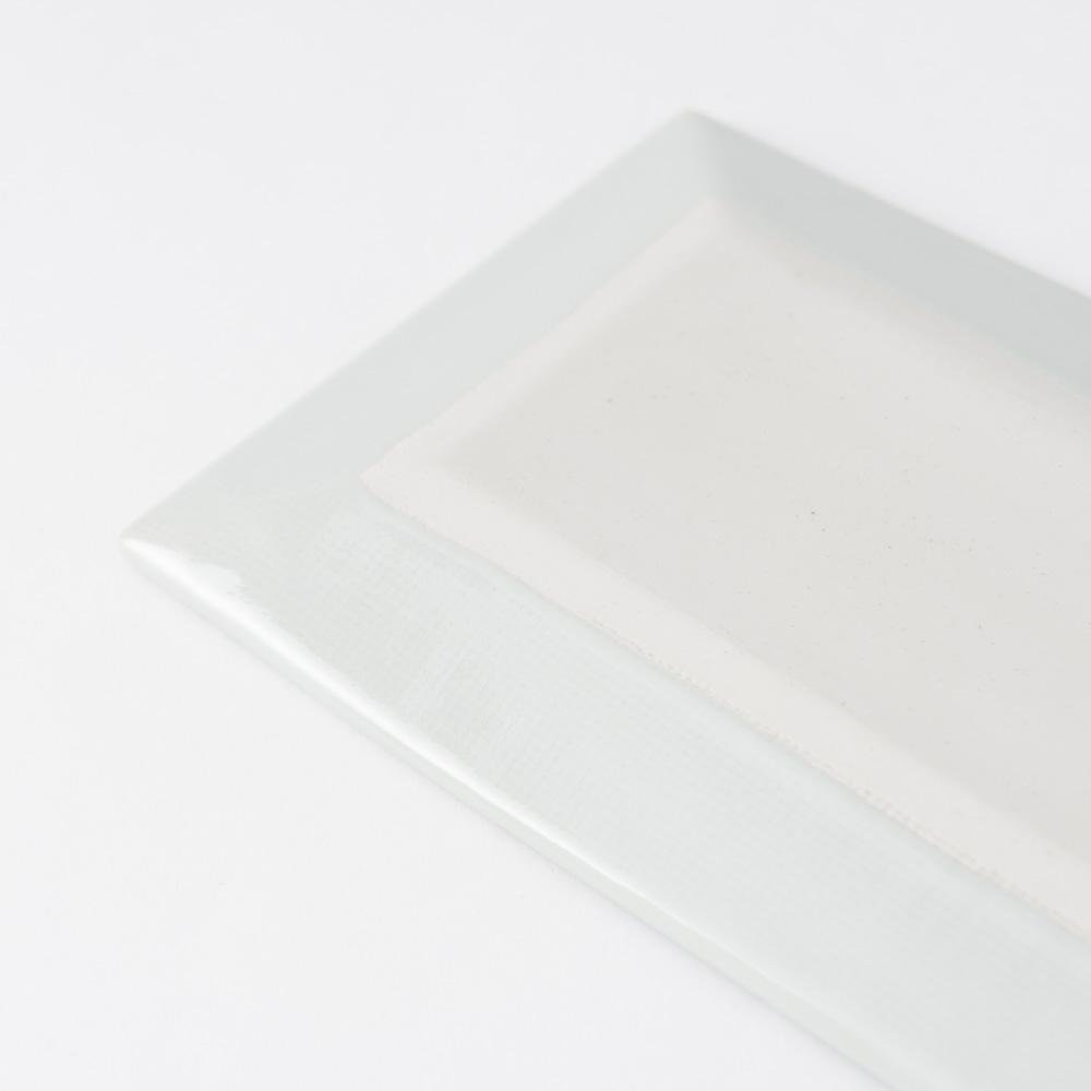 Baizan Kiln TOKUSA Tobe Rectangle Plate 12in - MUSUBI KILN - Quality Japanese Tableware and Gift