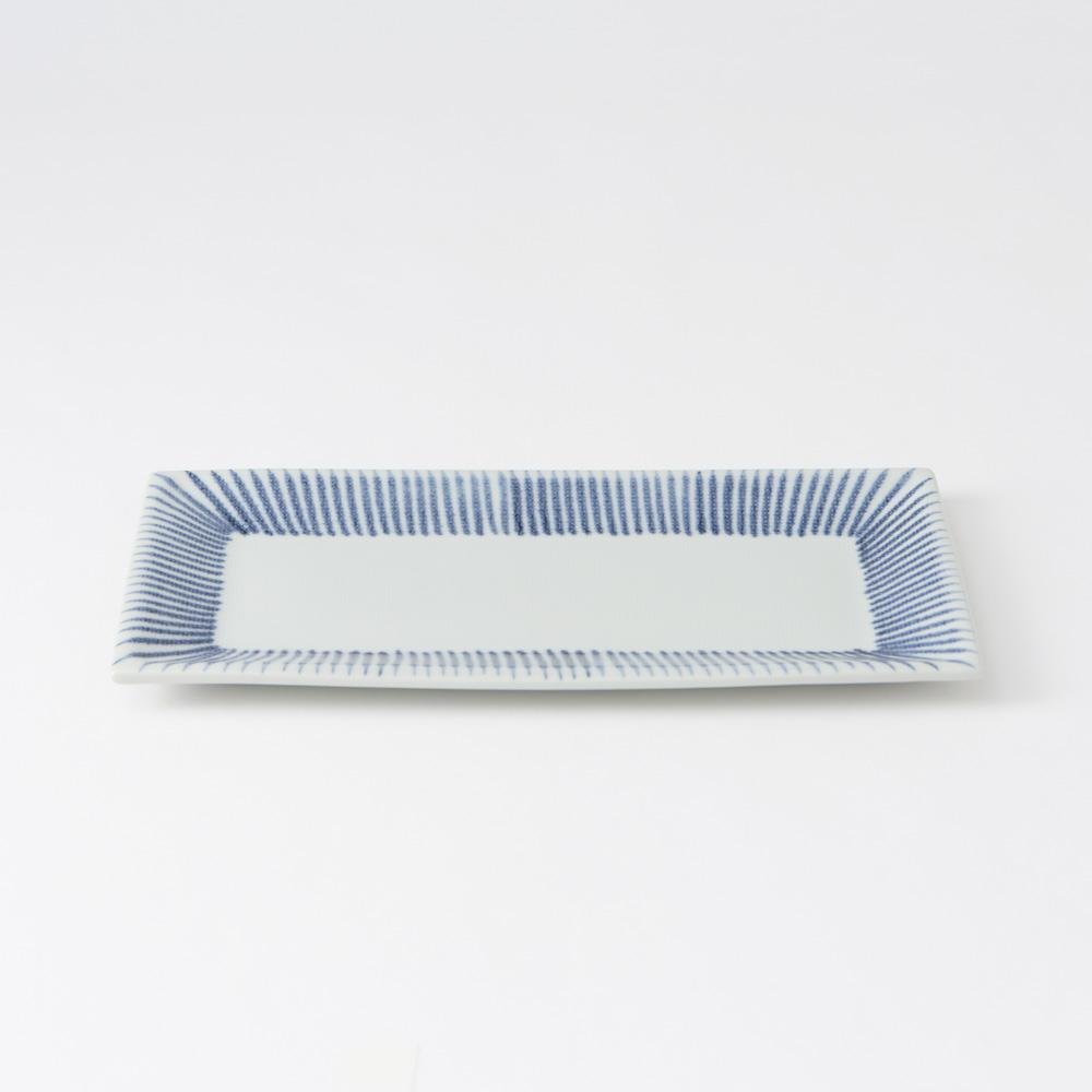 Baizan Kiln TOKUSA Tobe Rectangle Plate 12in - MUSUBI KILN - Quality Japanese Tableware and Gift