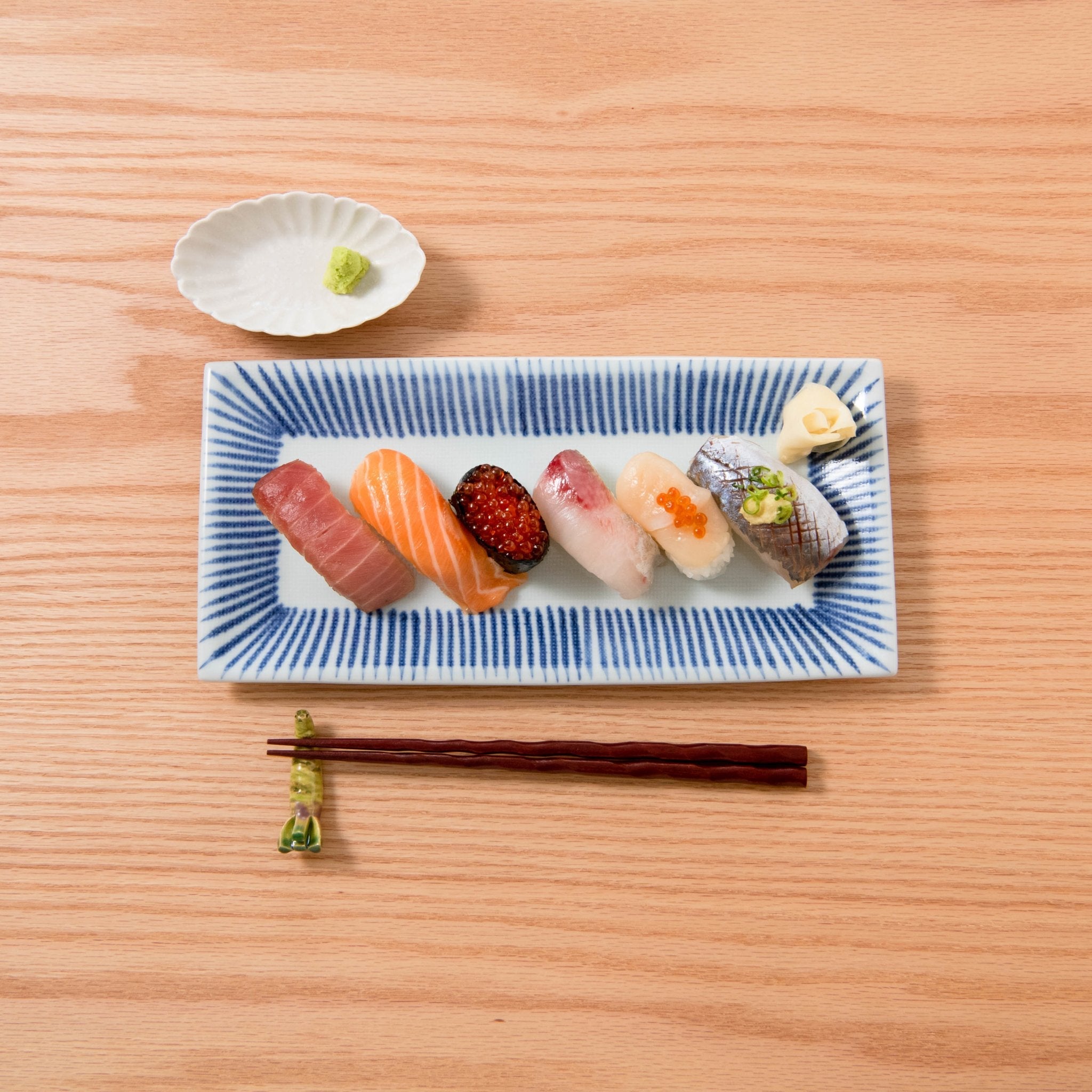 Baizan Kiln TOKUSA Tobe Rectangle Plate 12in - MUSUBI KILN - Quality Japanese Tableware and Gift