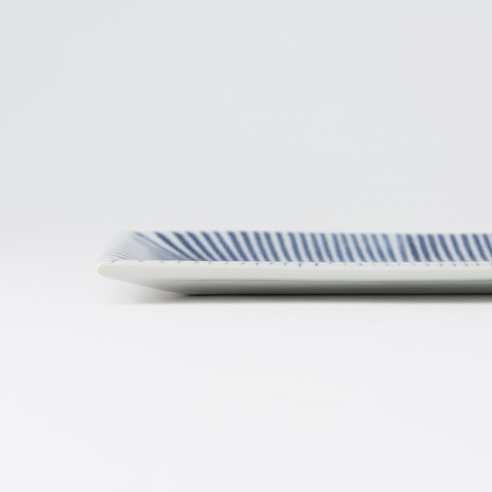 Baizan Kiln TOKUSA Tobe Rectangle Plate 12in - MUSUBI KILN - Quality Japanese Tableware and Gift