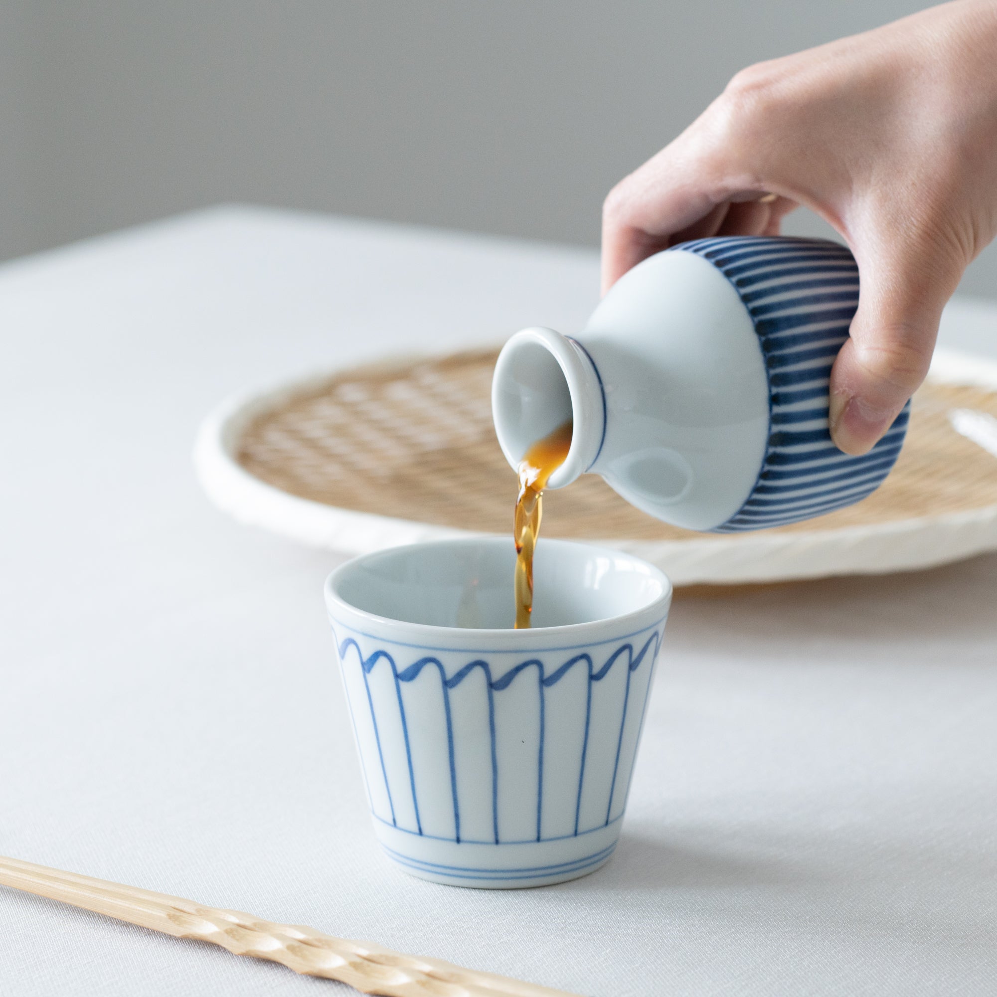 Baizan Kiln TOKUSA Tobe Sauce Carafe - MUSUBI KILN - Quality Japanese Tableware and Gift