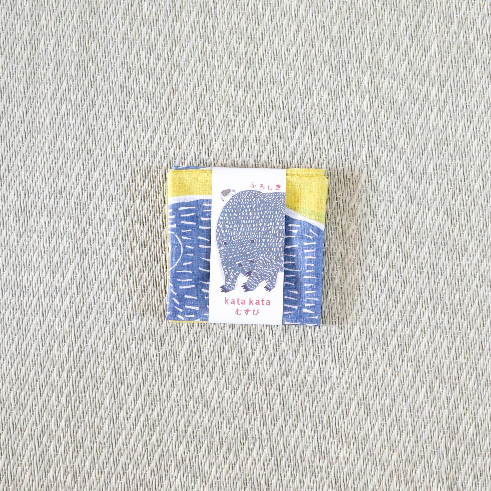 Bear and Birds Furoshiki Wrapping Cloth 19.7in - MUSUBI KILN - Quality Japanese Tableware and Gift