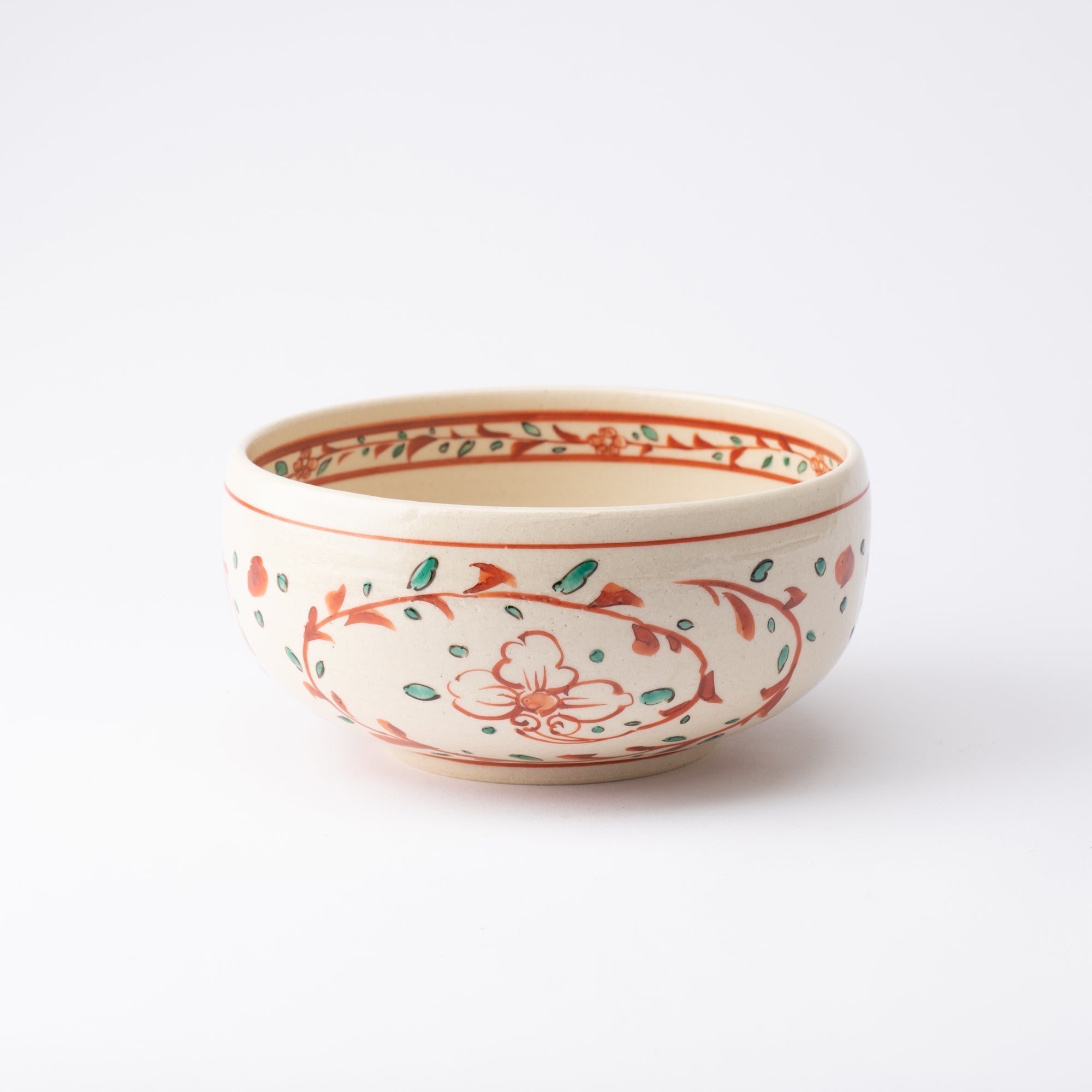 Bitouen Akae Arabesque Pattern Kutani Bowl - MUSUBI KILN - Quality Japanese Tableware and Gift