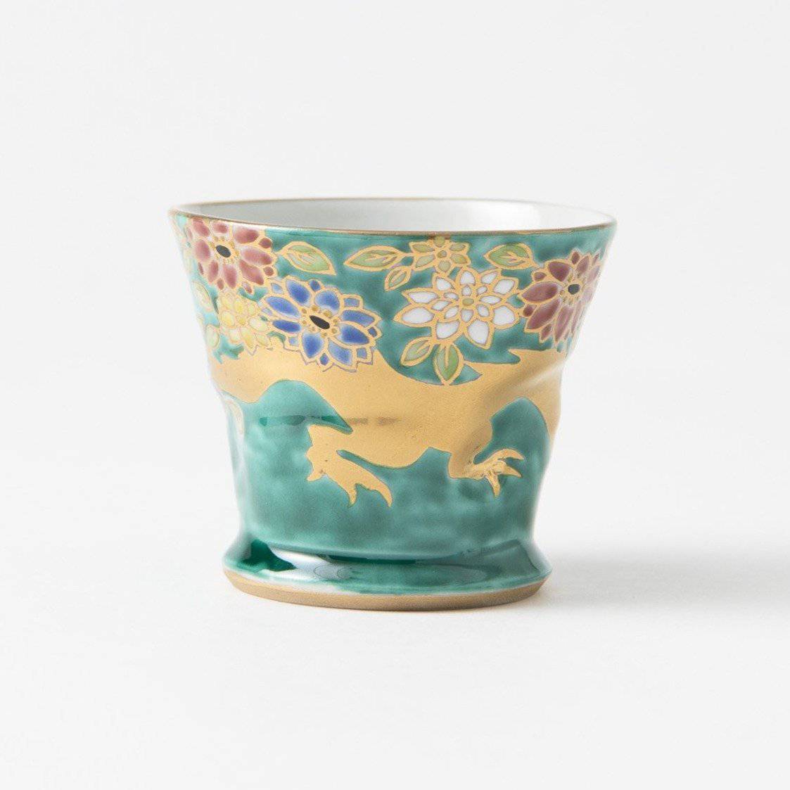 Bizan Kiln Gold Dragon Kutani Teacup - MUSUBI KILN - Quality Japanese Tableware and Gift