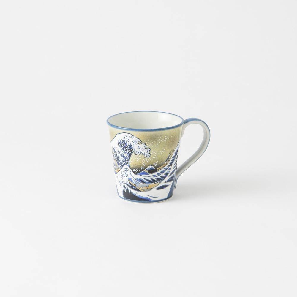 Bizan Kiln Hokusai Wave Kutani Mug - MUSUBI KILN - Quality Japanese Tableware and Gift