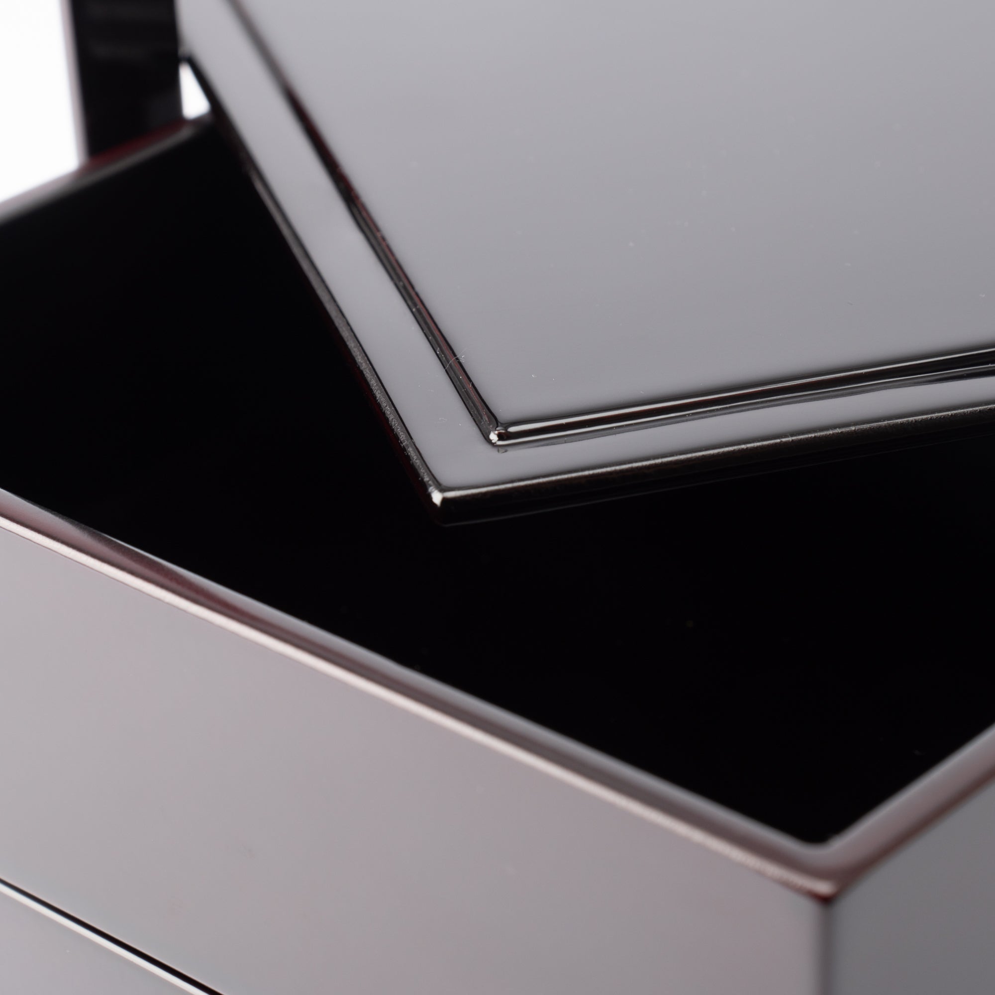 Black Running Water Echizen Lacquerware Two Tiers Jubako Bento Box with Handle - MUSUBI KILN - Quality Japanese Tableware and Gift
