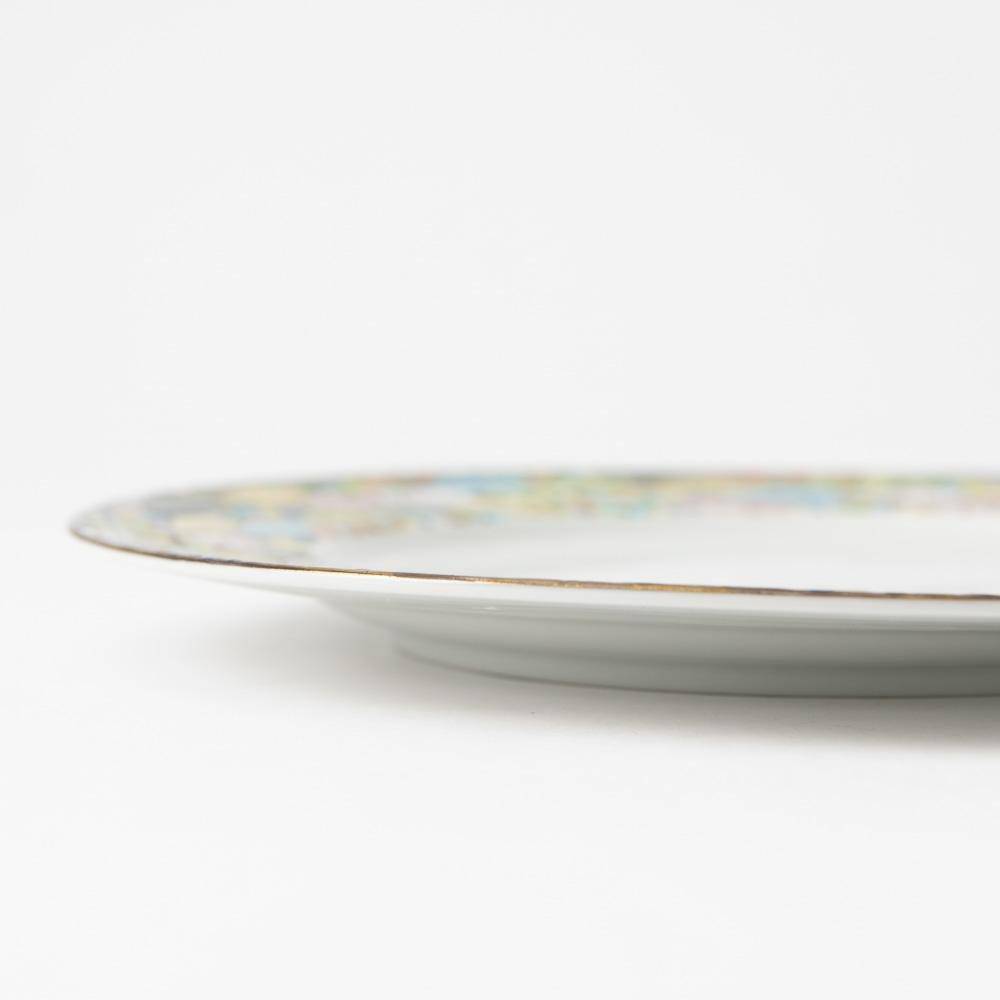 Chie Sakurai Hamorebi Kutani Round Plate 10.2inch - MUSUBI KILN - Quality Japanese Tableware and Gift