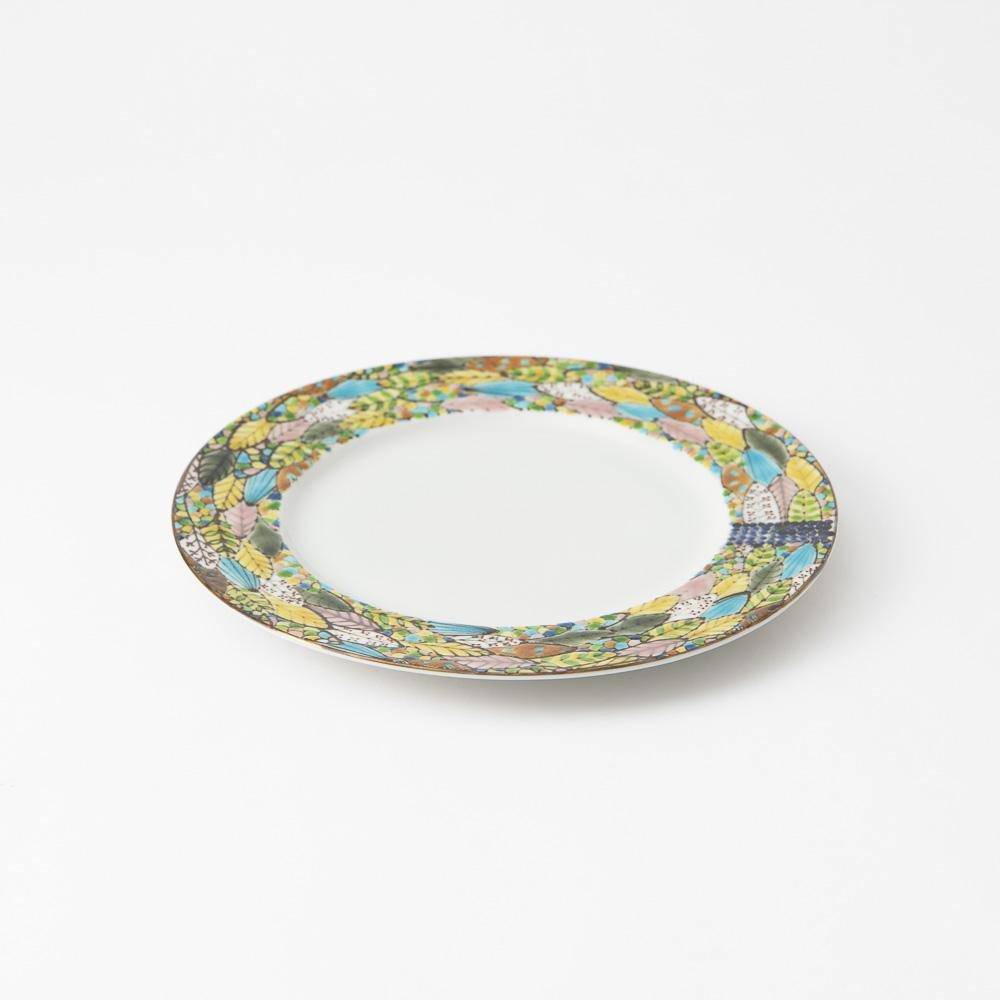 Chie Sakurai Hamorebi Kutani Round Plate 10.2inch - MUSUBI KILN - Quality Japanese Tableware and Gift