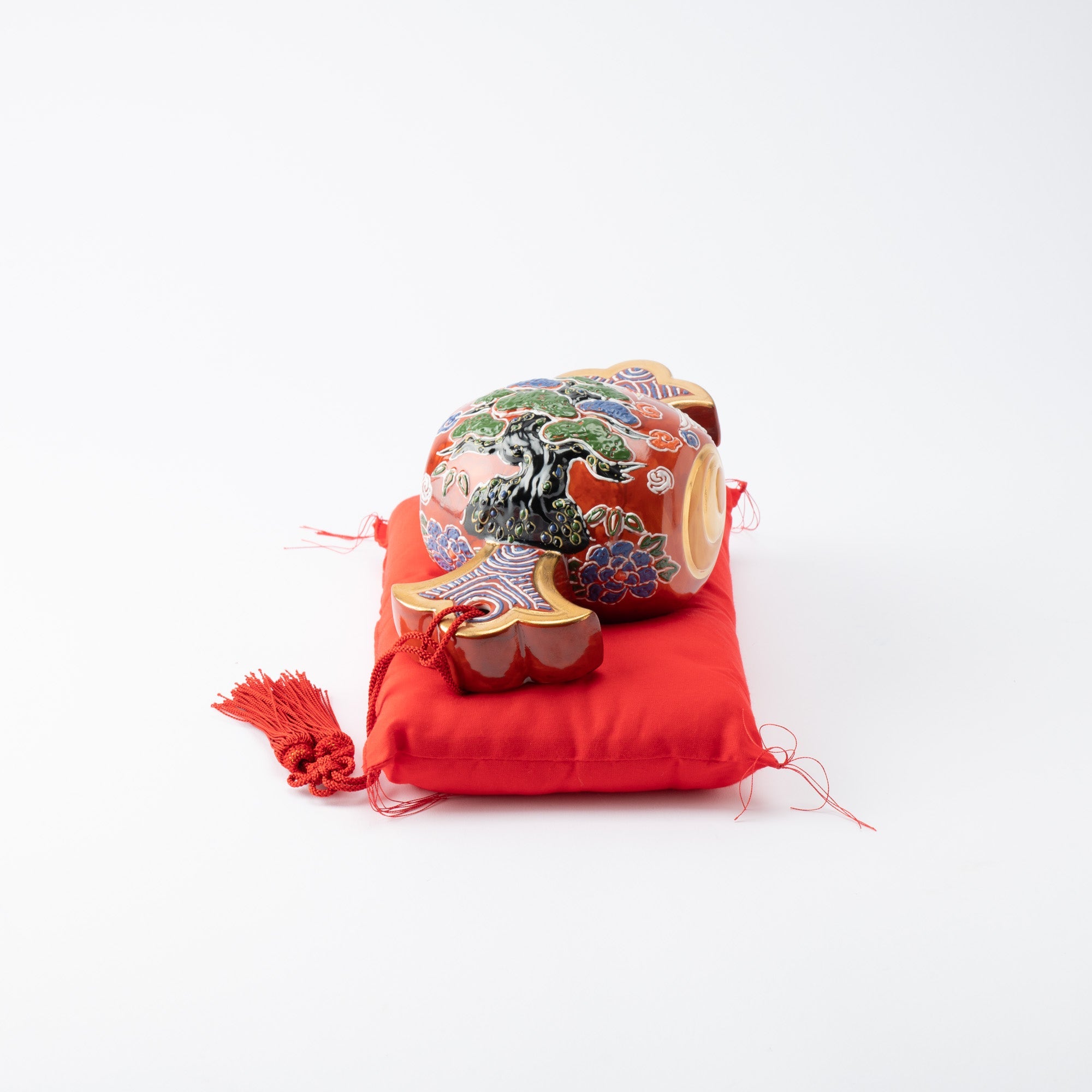 Choho Kiln Pine Tree and Crane Kutani Mallet of Luck - MUSUBI KILN - Quality Japanese Tableware and Gift
