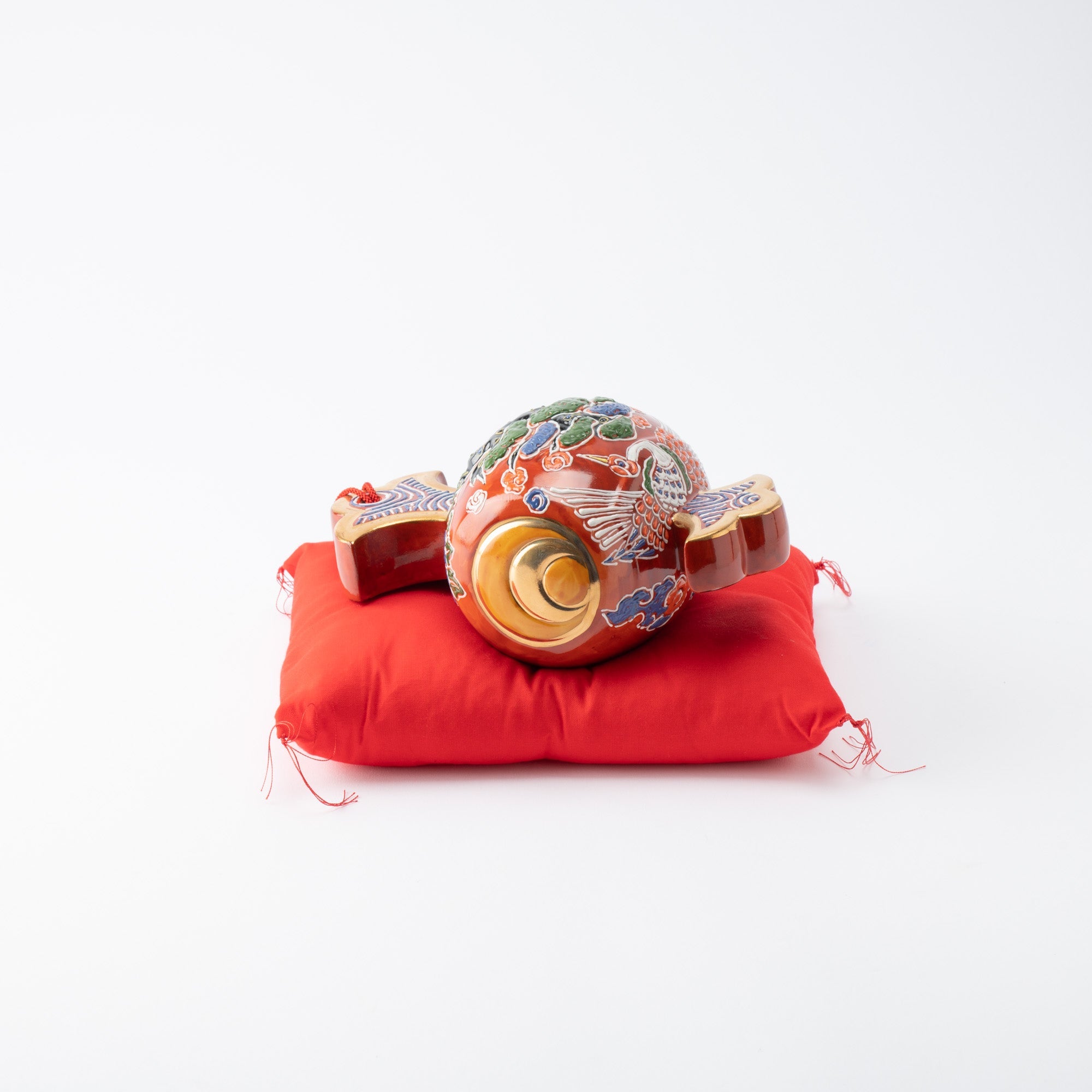 Choho Kiln Pine Tree and Crane Kutani Mallet of Luck - MUSUBI KILN - Quality Japanese Tableware and Gift