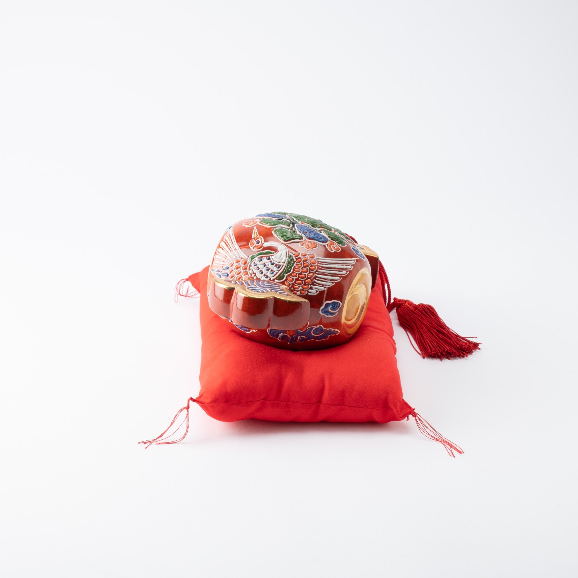 Choho Kiln Pine Tree and Crane Kutani Mallet of Luck - MUSUBI KILN - Quality Japanese Tableware and Gift