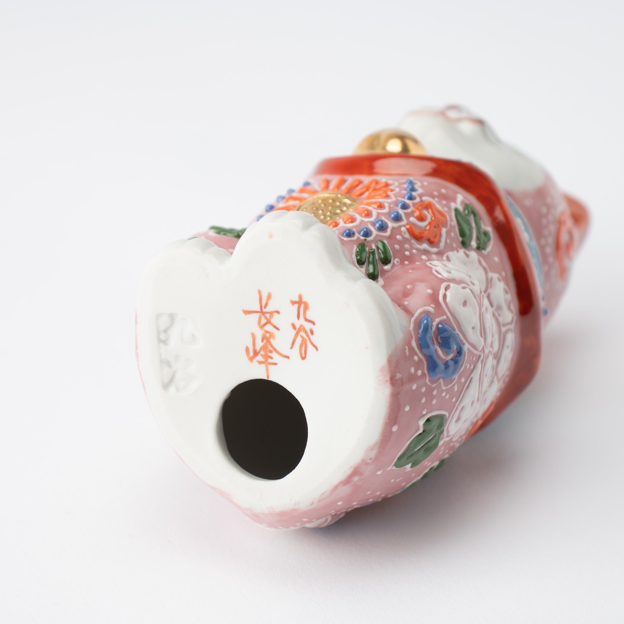 Choho Kiln Pink Mori Kutani Lucky Cat - MUSUBI KILN - Quality Japanese Tableware and Gift