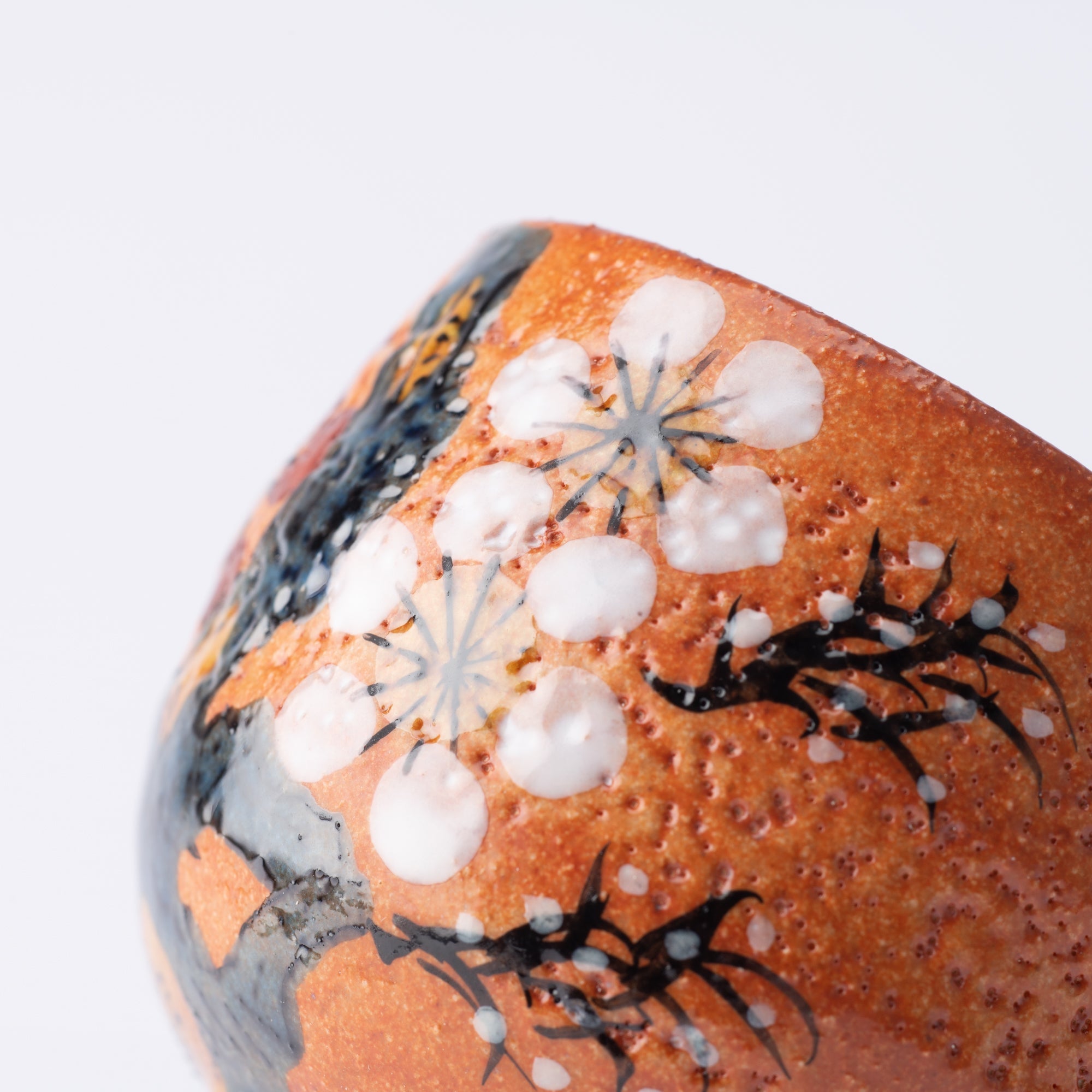 Five Flowers Kutani Ochoko Sake Cup Set - MUSUBI KILN - Quality Japanese Tableware and Gift