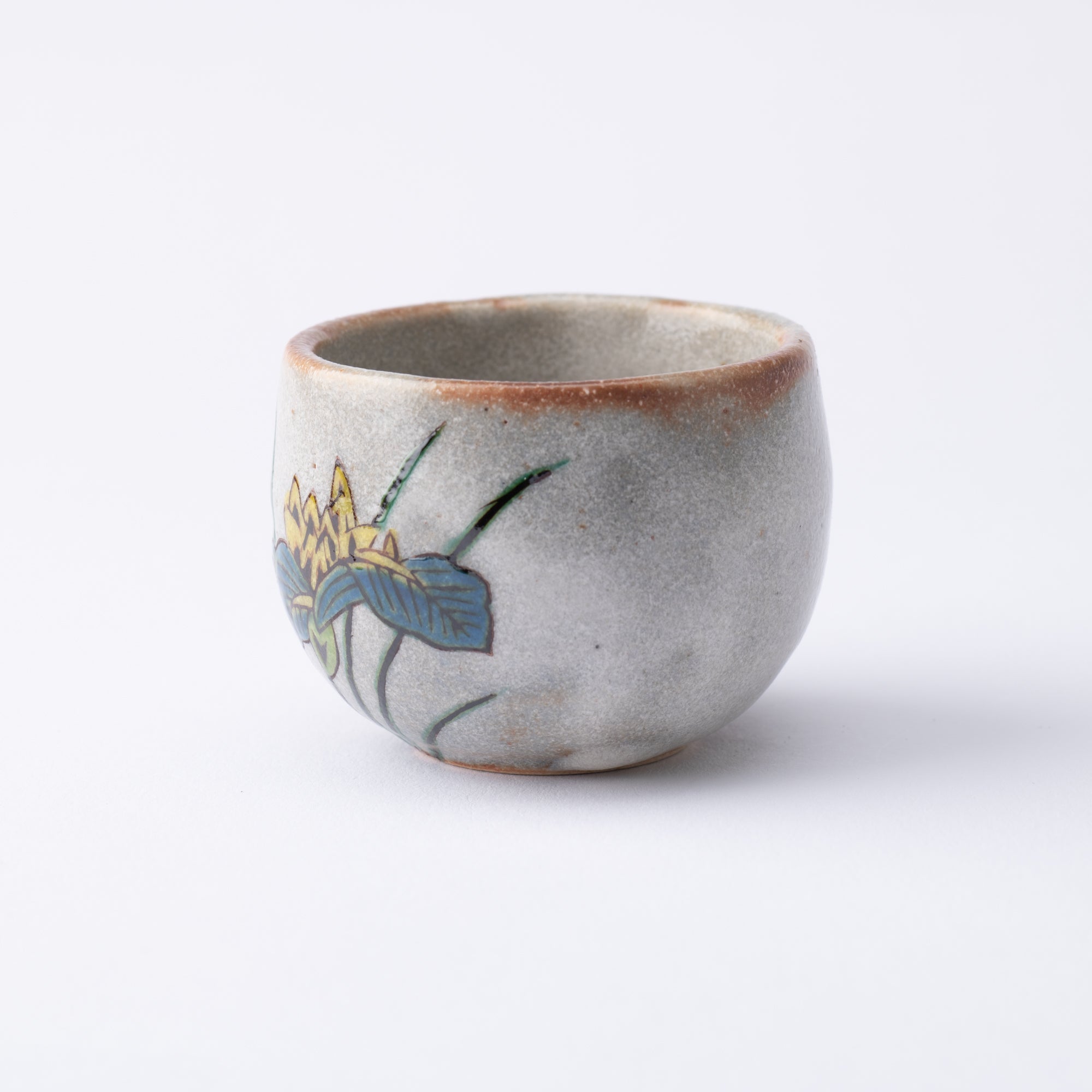 Five Flowers Kutani Ochoko Sake Cup Set - MUSUBI KILN - Quality Japanese Tableware and Gift