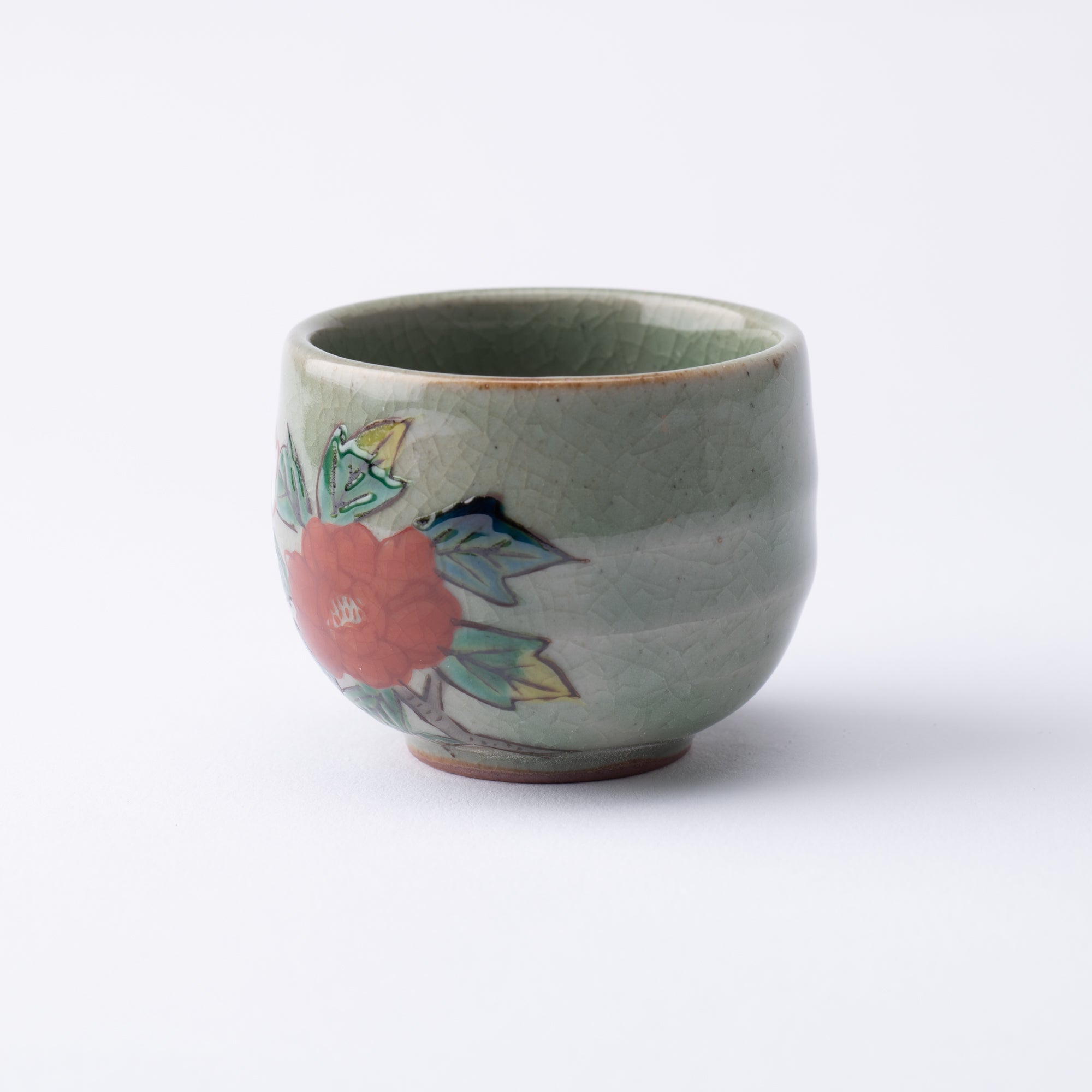 Five Flowers Kutani Ochoko Sake Cup Set - MUSUBI KILN - Quality Japanese Tableware and Gift