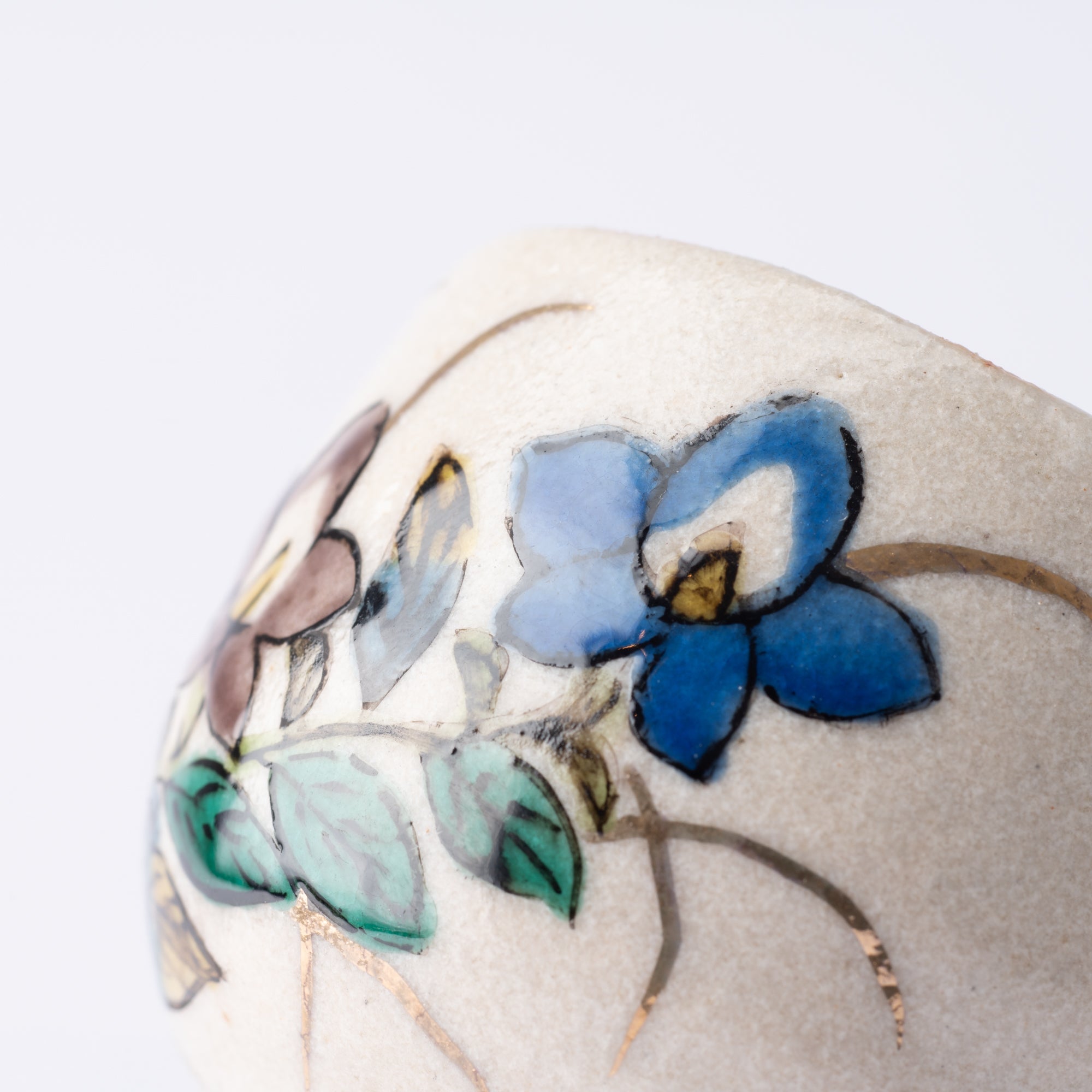 Five Flowers Kutani Ochoko Sake Cup Set - MUSUBI KILN - Quality Japanese Tableware and Gift