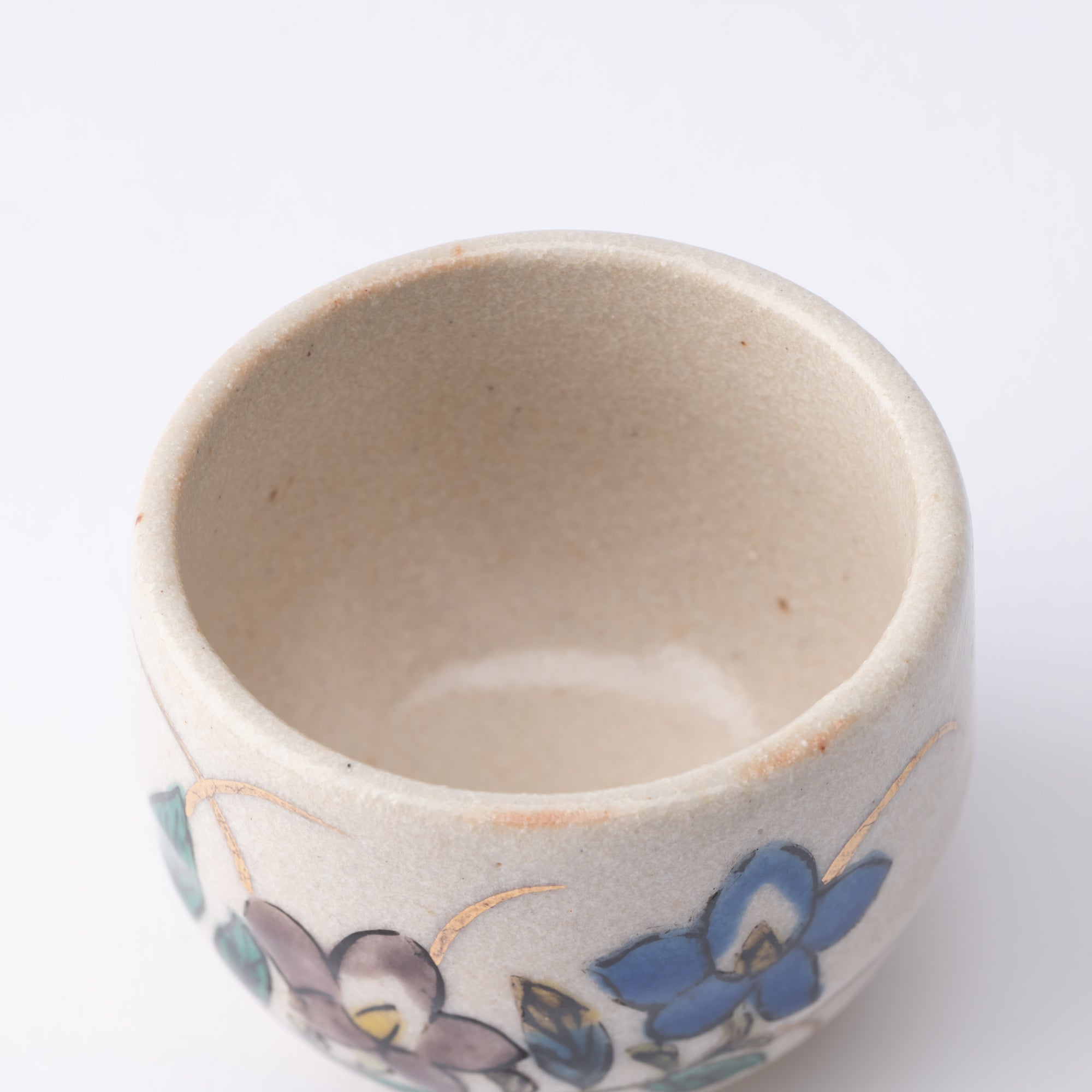 Five Flowers Kutani Ochoko Sake Cup Set - MUSUBI KILN - Quality Japanese Tableware and Gift