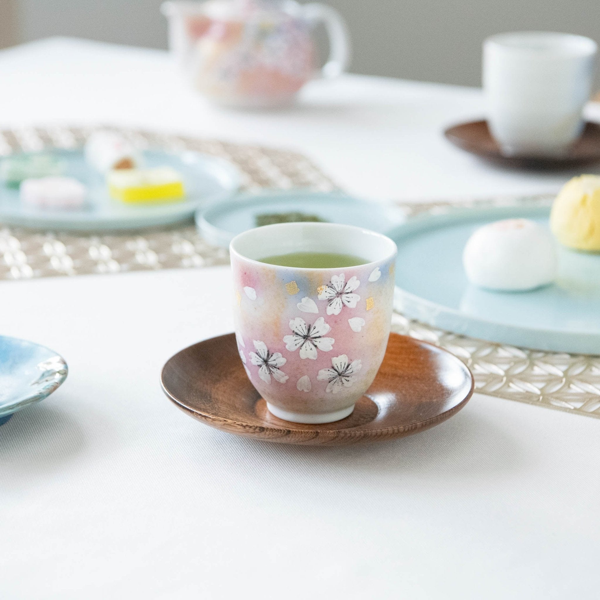Flower Dance Kutani Japanese Teapot Set - MUSUBI KILN - Quality Japanese Tableware and Gift
