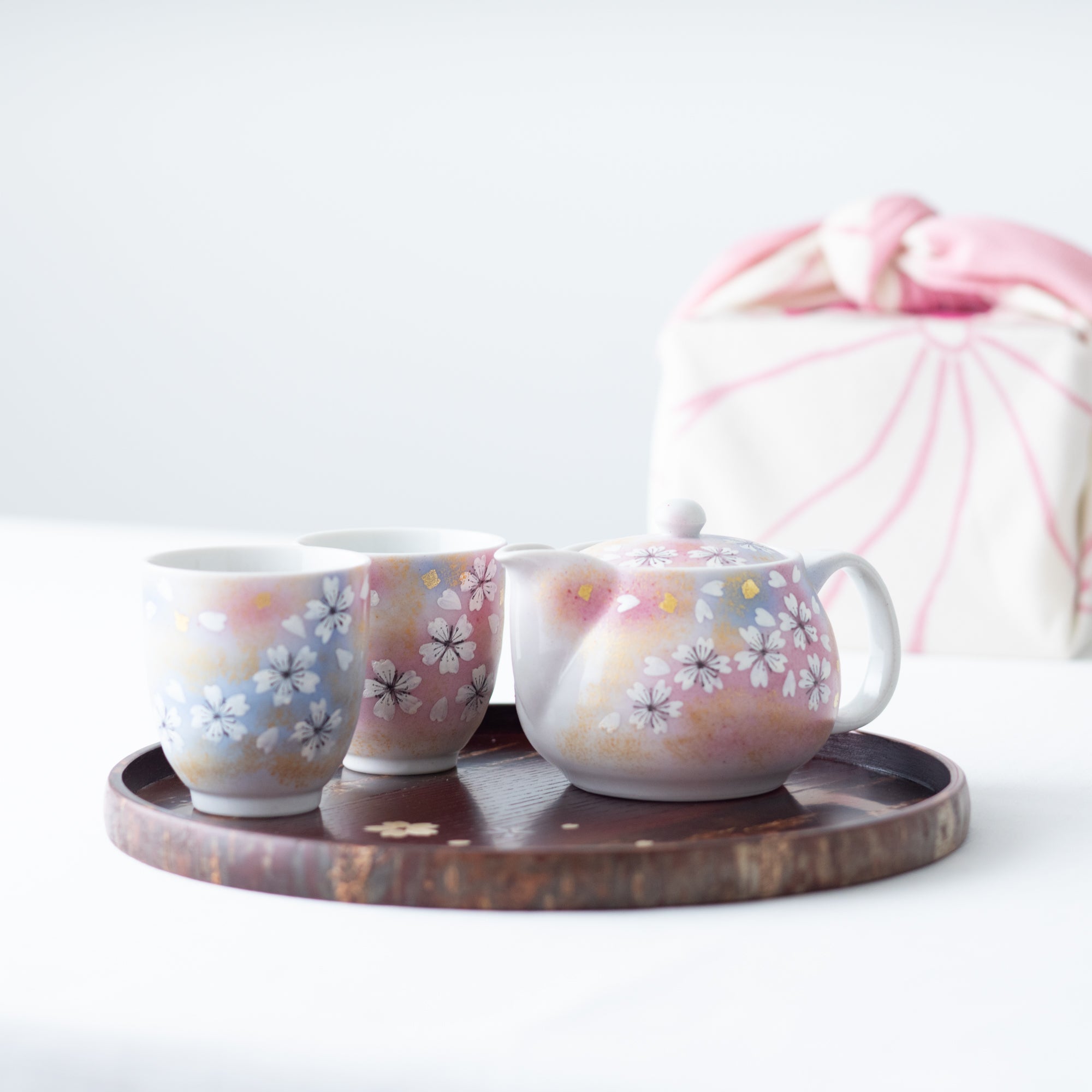 Flower Dance Kutani Japanese Teapot Set - MUSUBI KILN - Quality Japanese Tableware and Gift