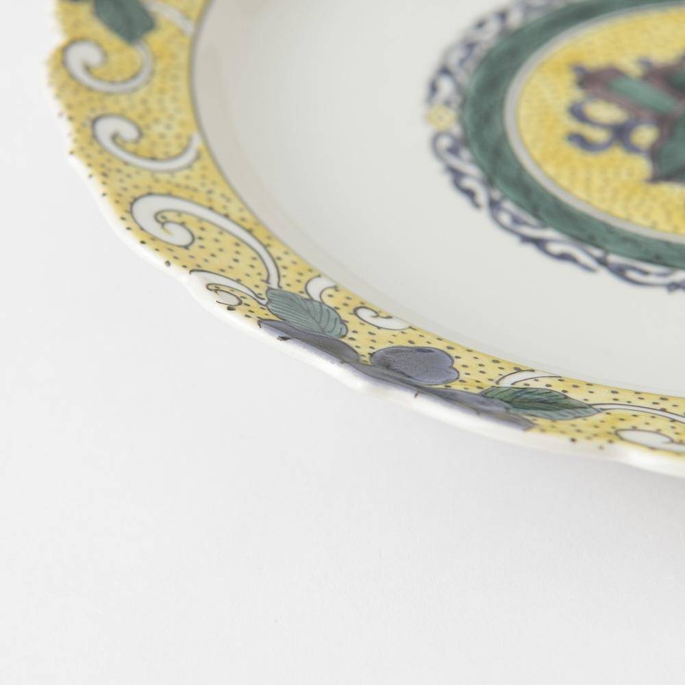 Fortune Scroll Kutani Round Plate - MUSUBI KILN - Quality Japanese Tableware and Gift