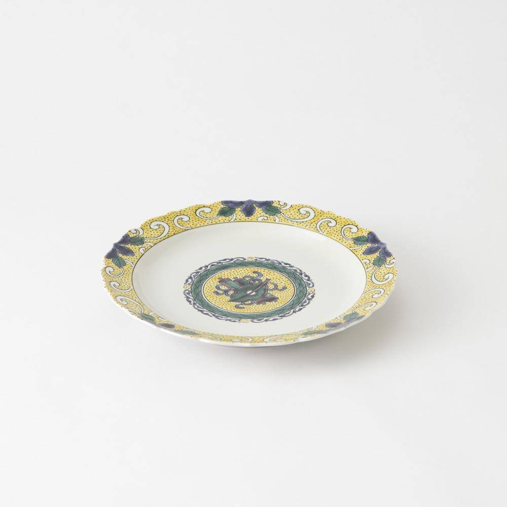 Fortune Scroll Kutani Round Plate - MUSUBI KILN - Quality Japanese Tableware and Gift