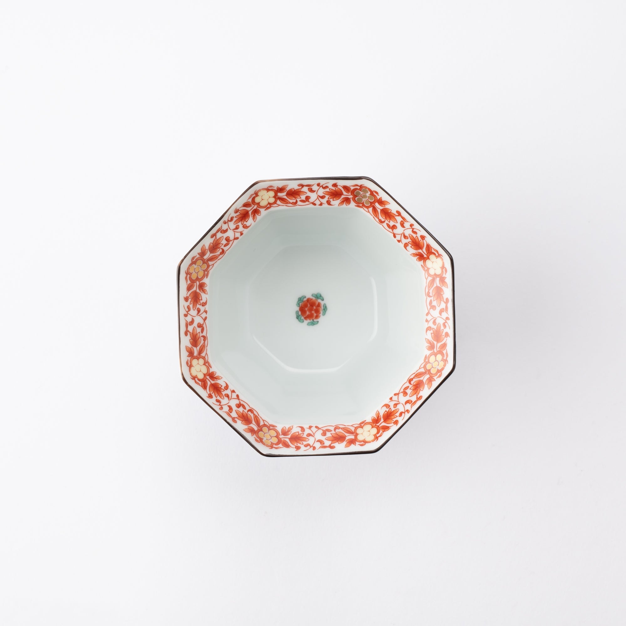 Fujimasa Kakiemon Arita Octagon Kobachi Bowl - MUSUBI KILN - Quality Japanese Tableware and Gift